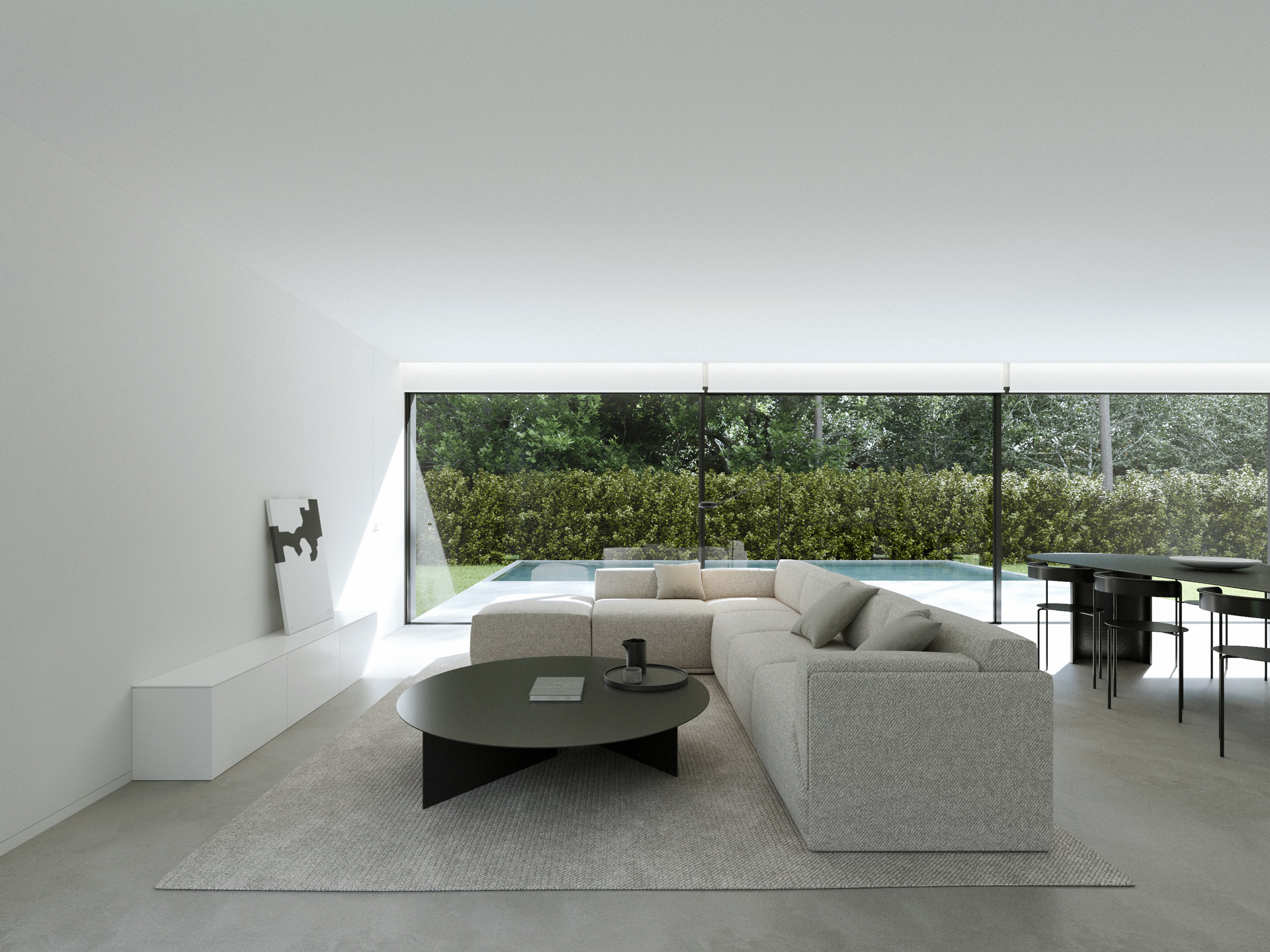 Pool area in villa for sale in Alfaz del Pi