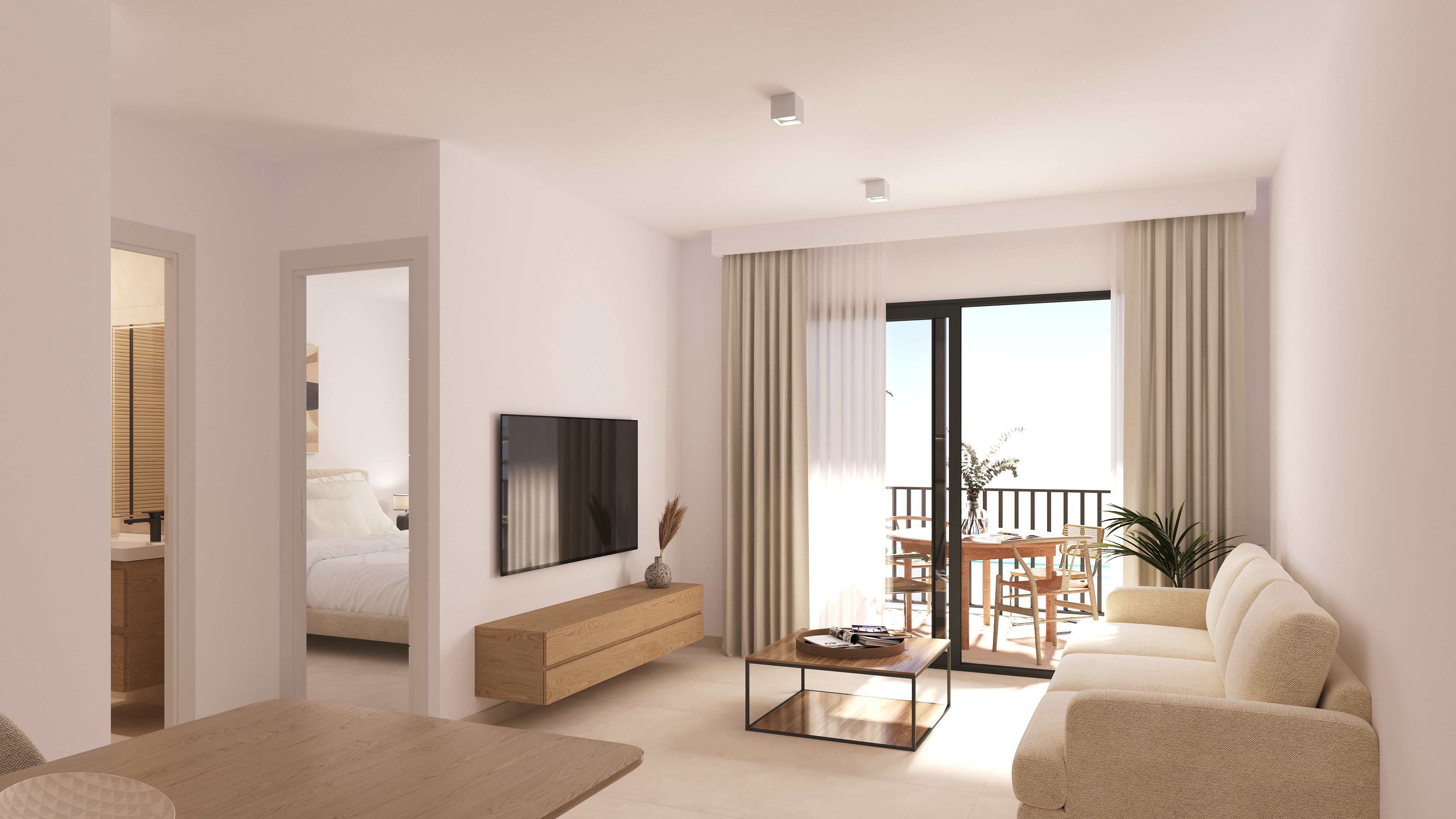 Living room in apartment for sale in San Miguel de Salinas