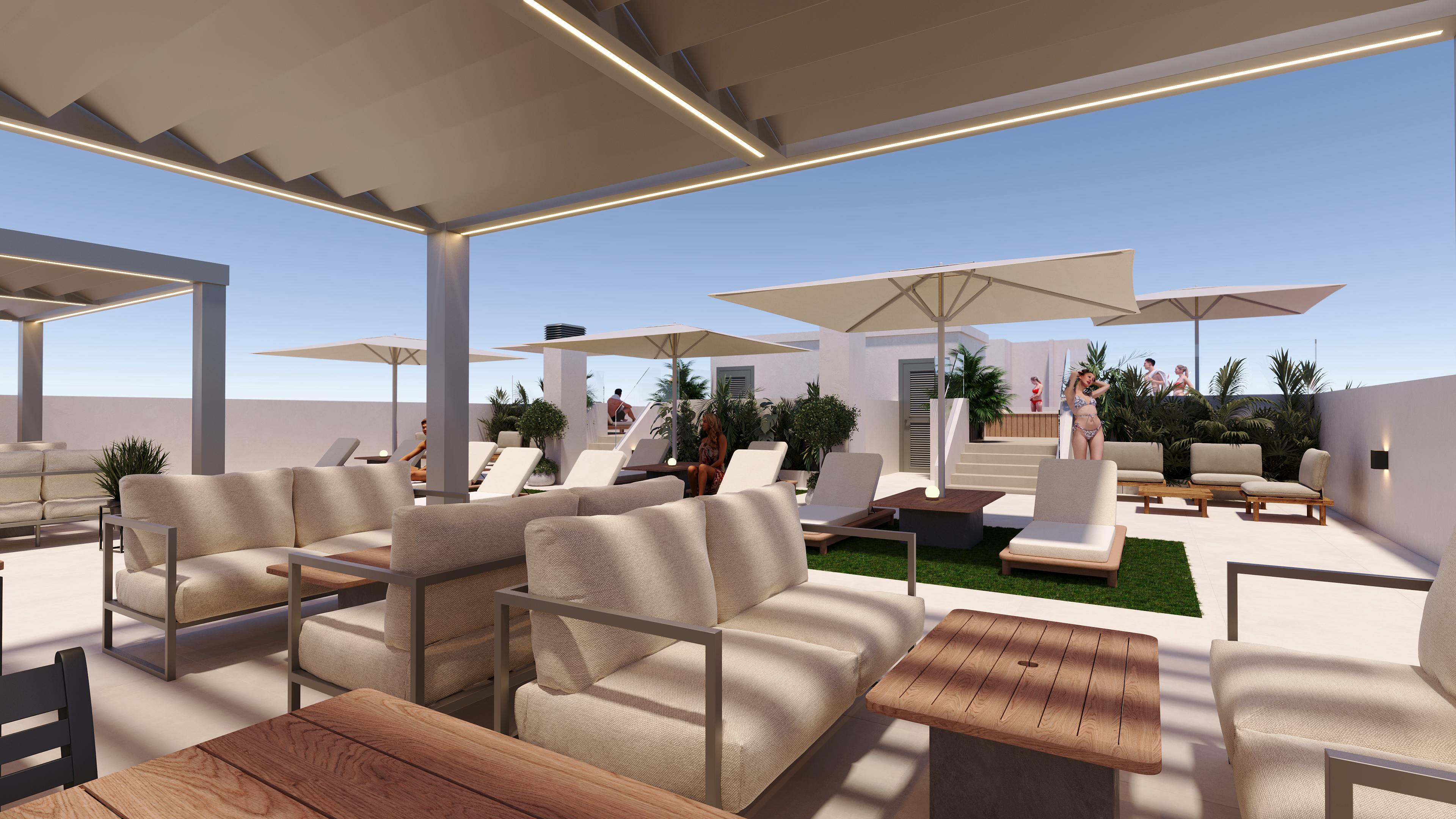 Garden in apartment for sale in San Miguel de Salinas