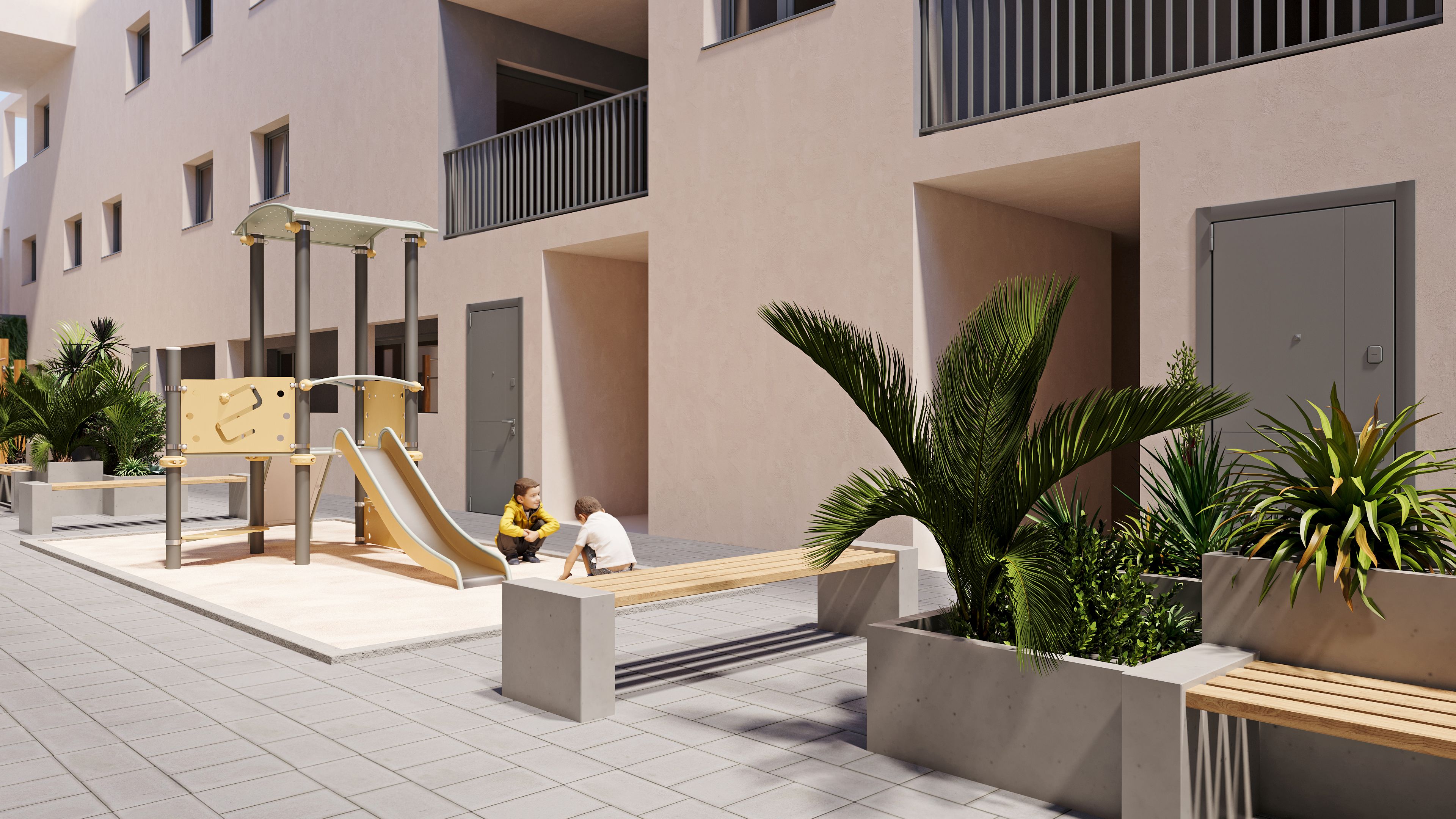 Pool area in apartment for sale in San Miguel de Salinas