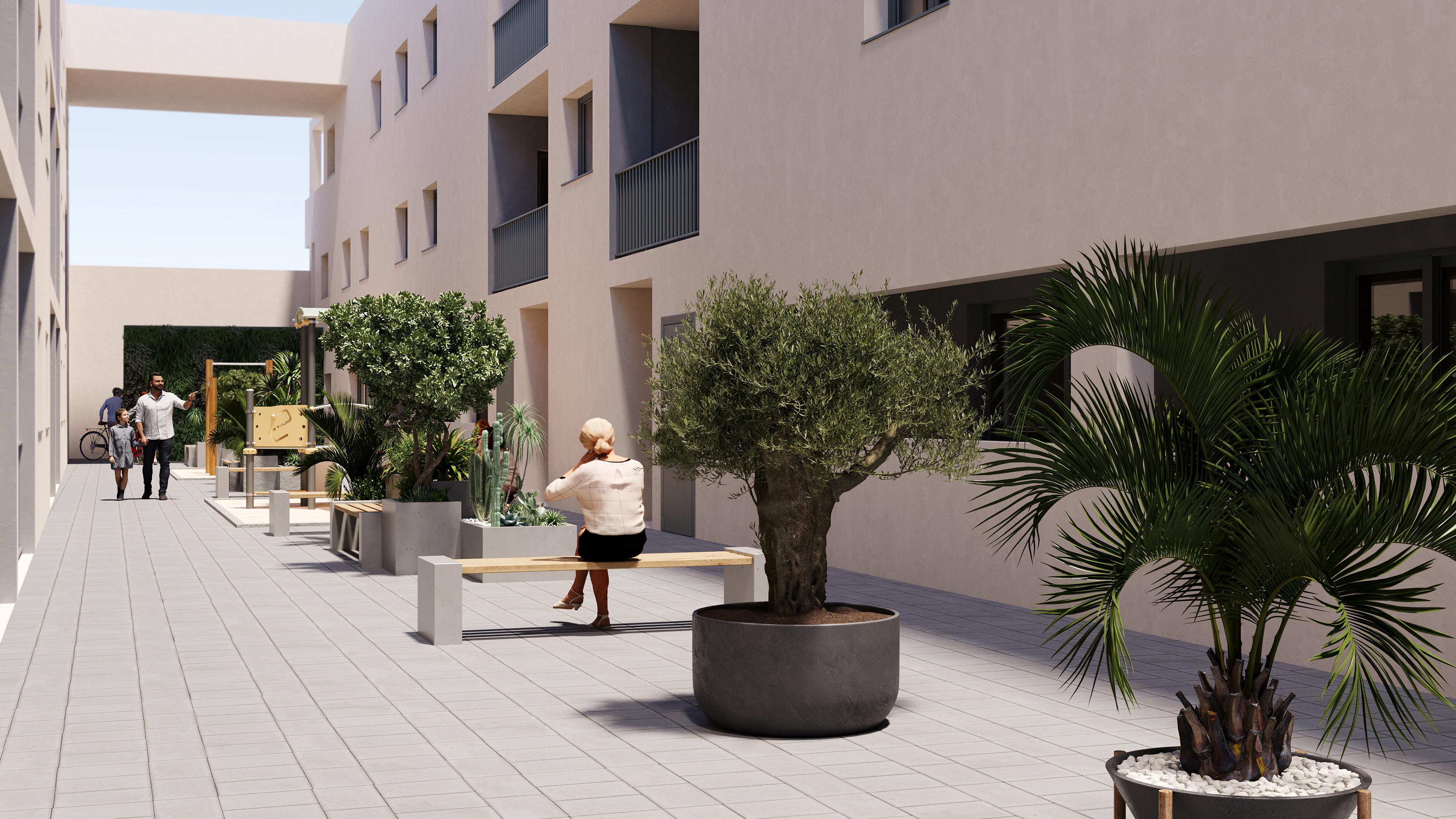 Garden in apartment for sale in San Miguel de Salinas