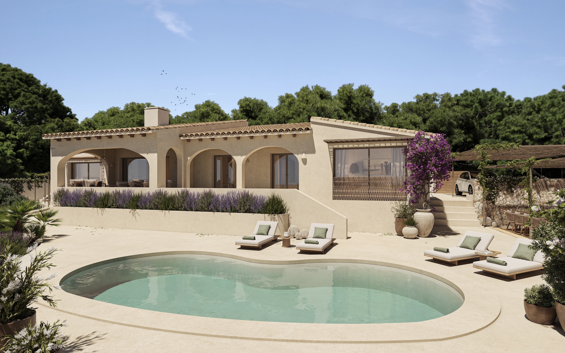 Terrace in villa for sale in Benissa