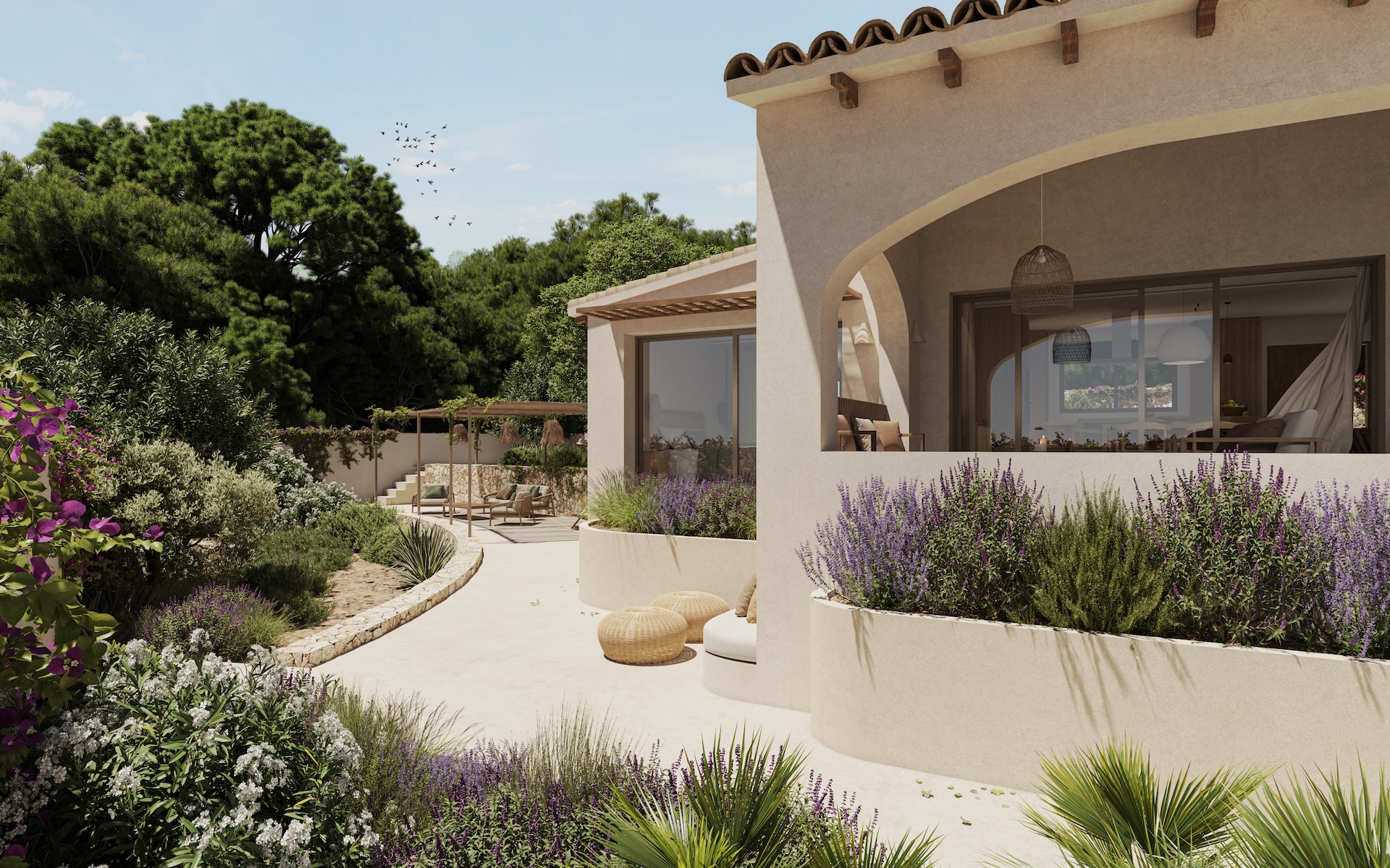Garden in villa for sale in Benissa