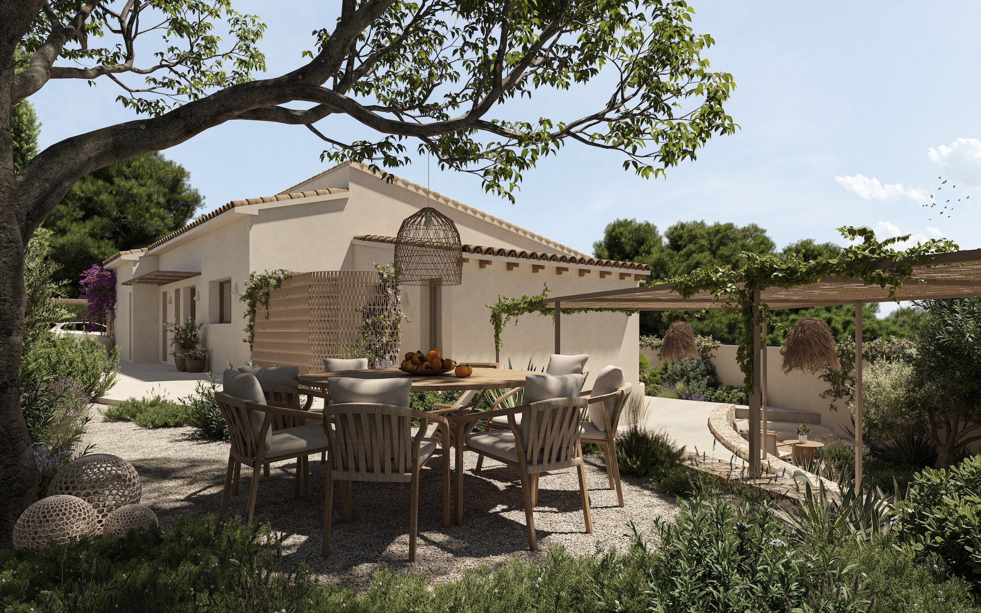 Dining area in villa for sale in Benissa