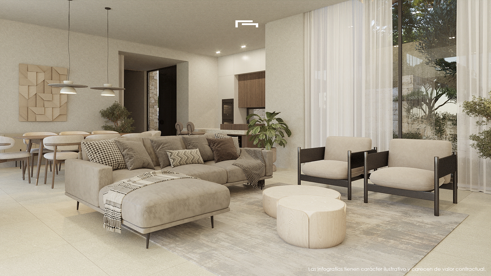 Living room in villa for sale in Benissa
