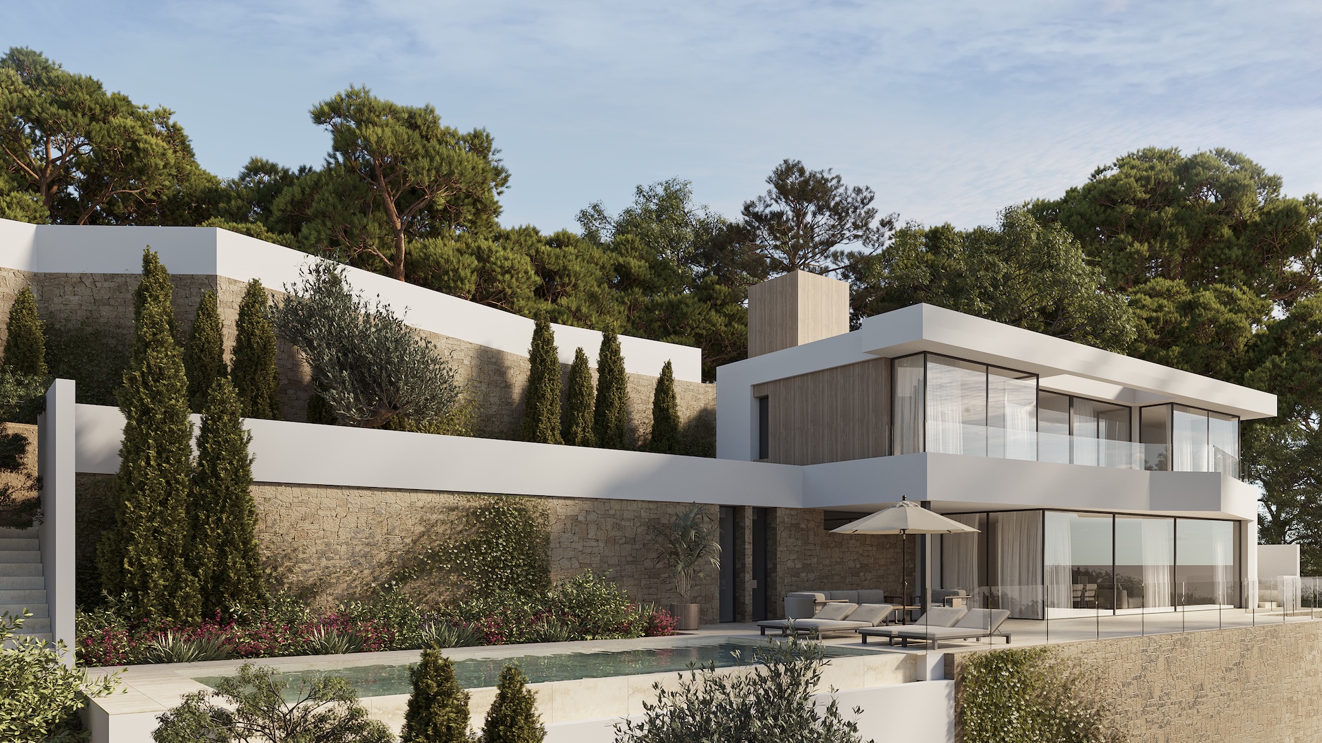 Terrace in villa for sale in Calpe