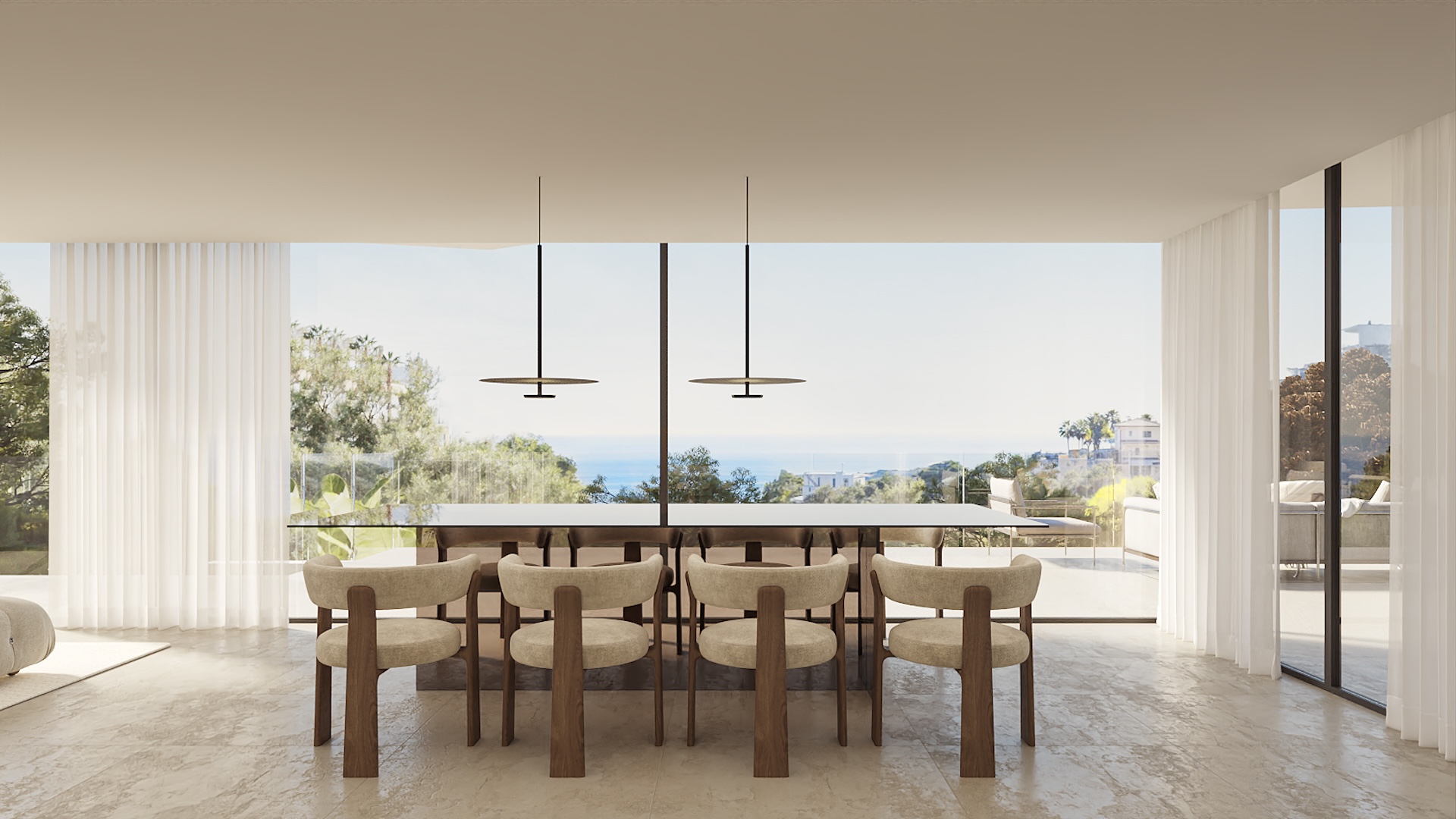 Dining area in villa for sale in Calpe