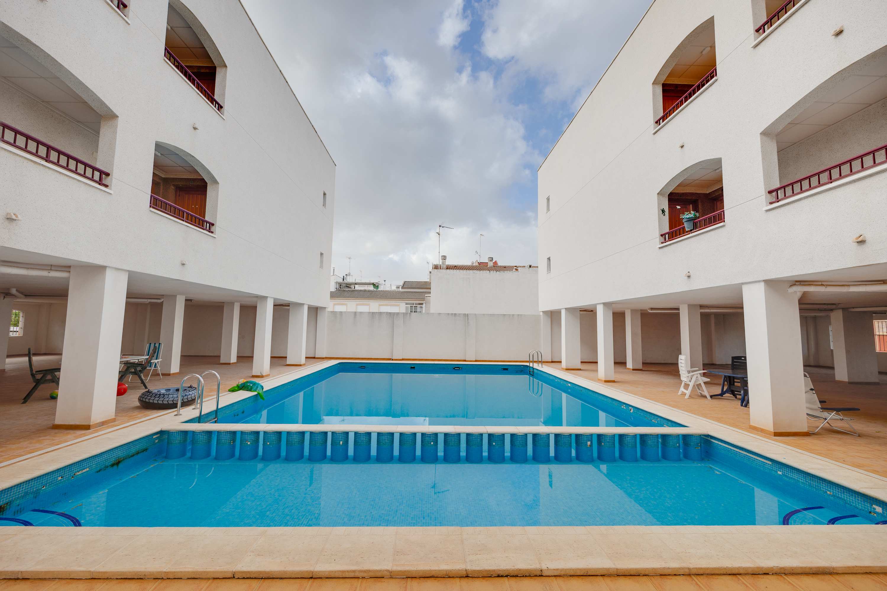 Pool area in apartment for sale in San Fulgencio