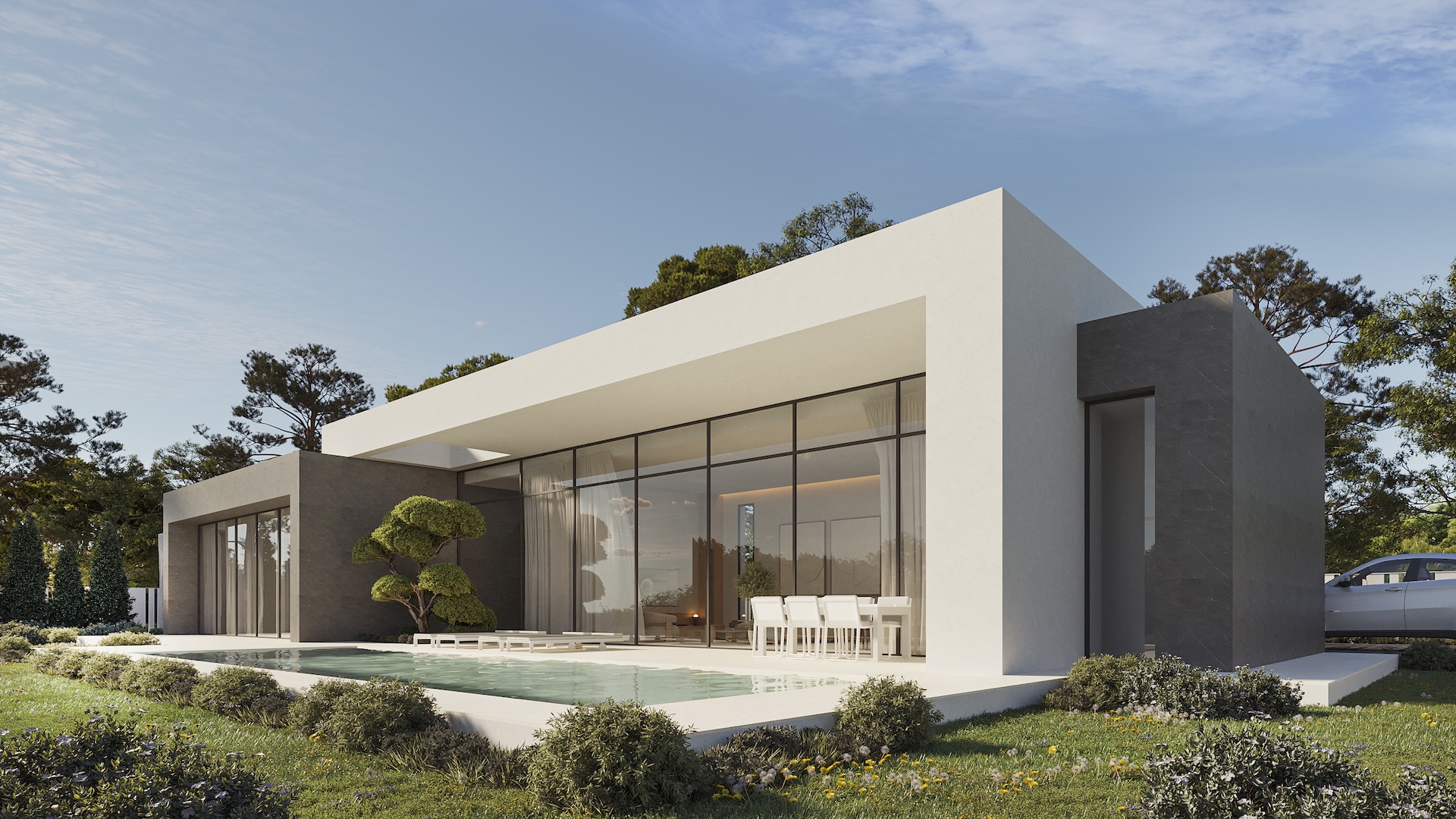 Exklusiv villa i Calpe med privat garage & solarium