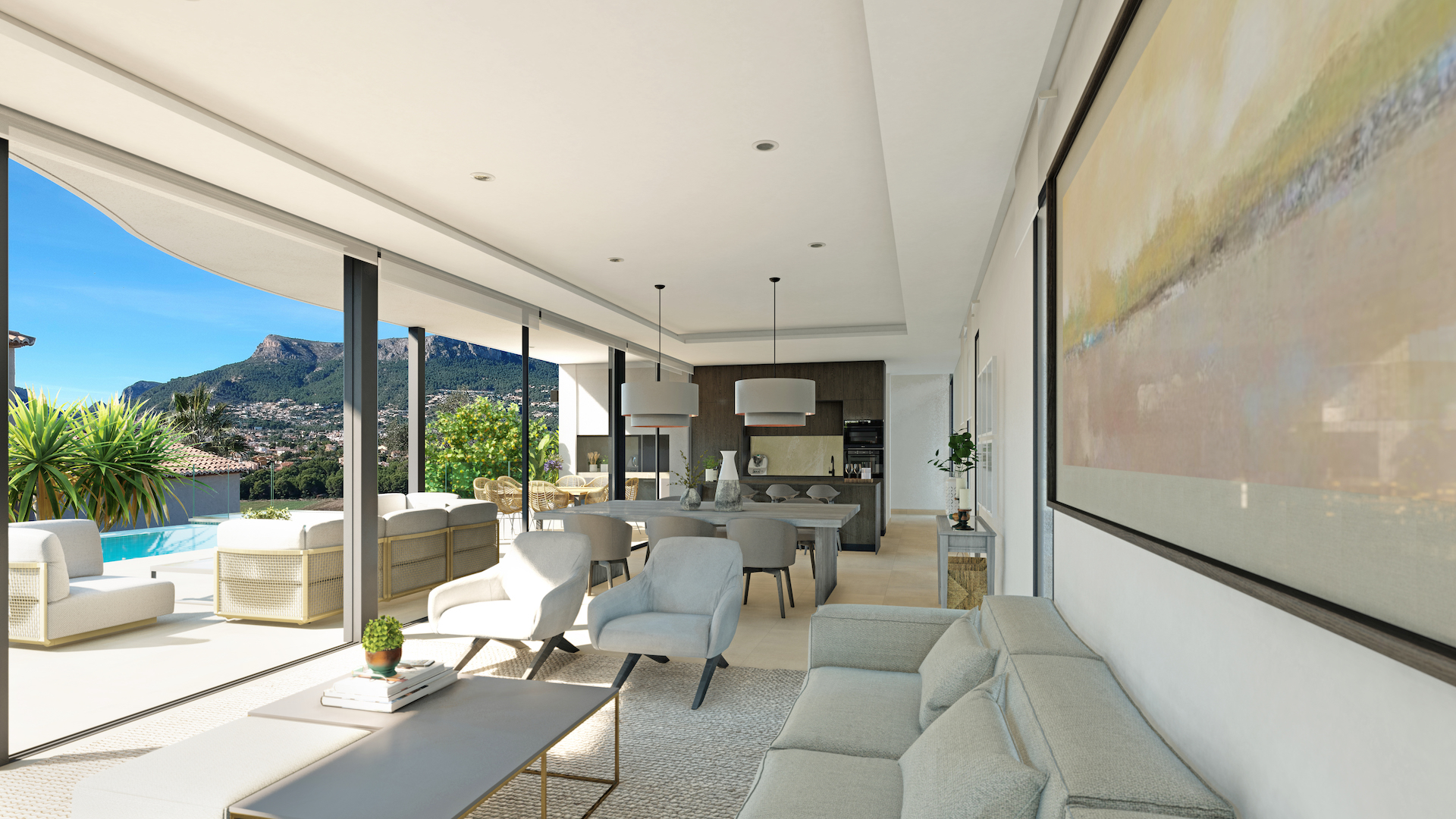 Terrace in villa for sale in Calpe