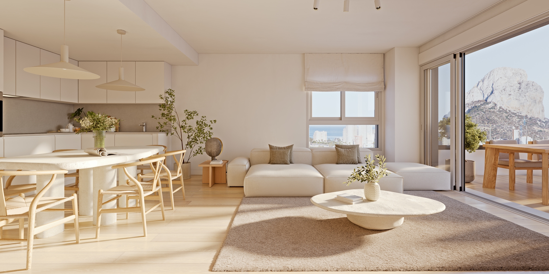 Living room in apartment for sale in Calpe