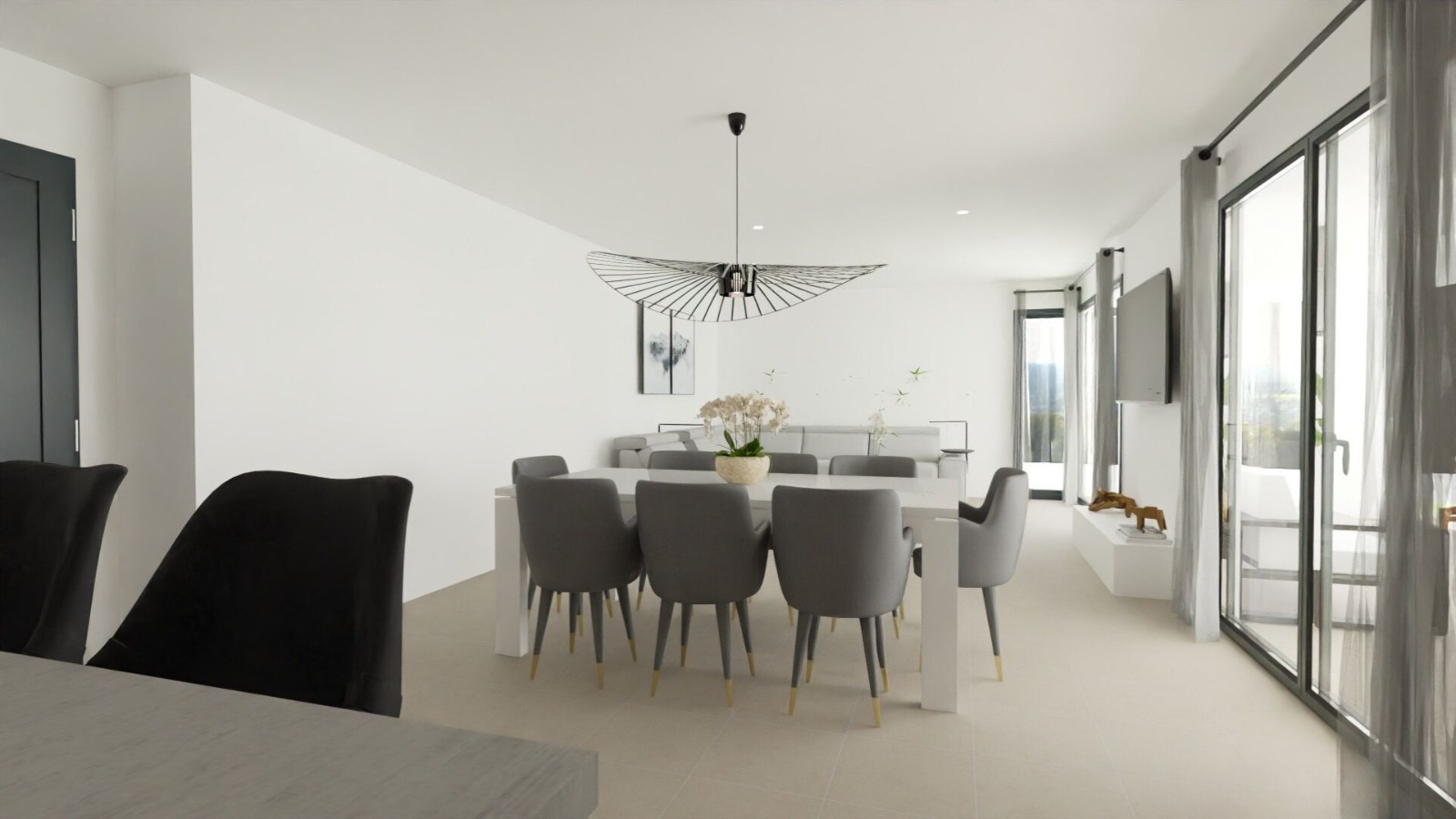 Master bedroom in villa for sale in Monforte del Cid