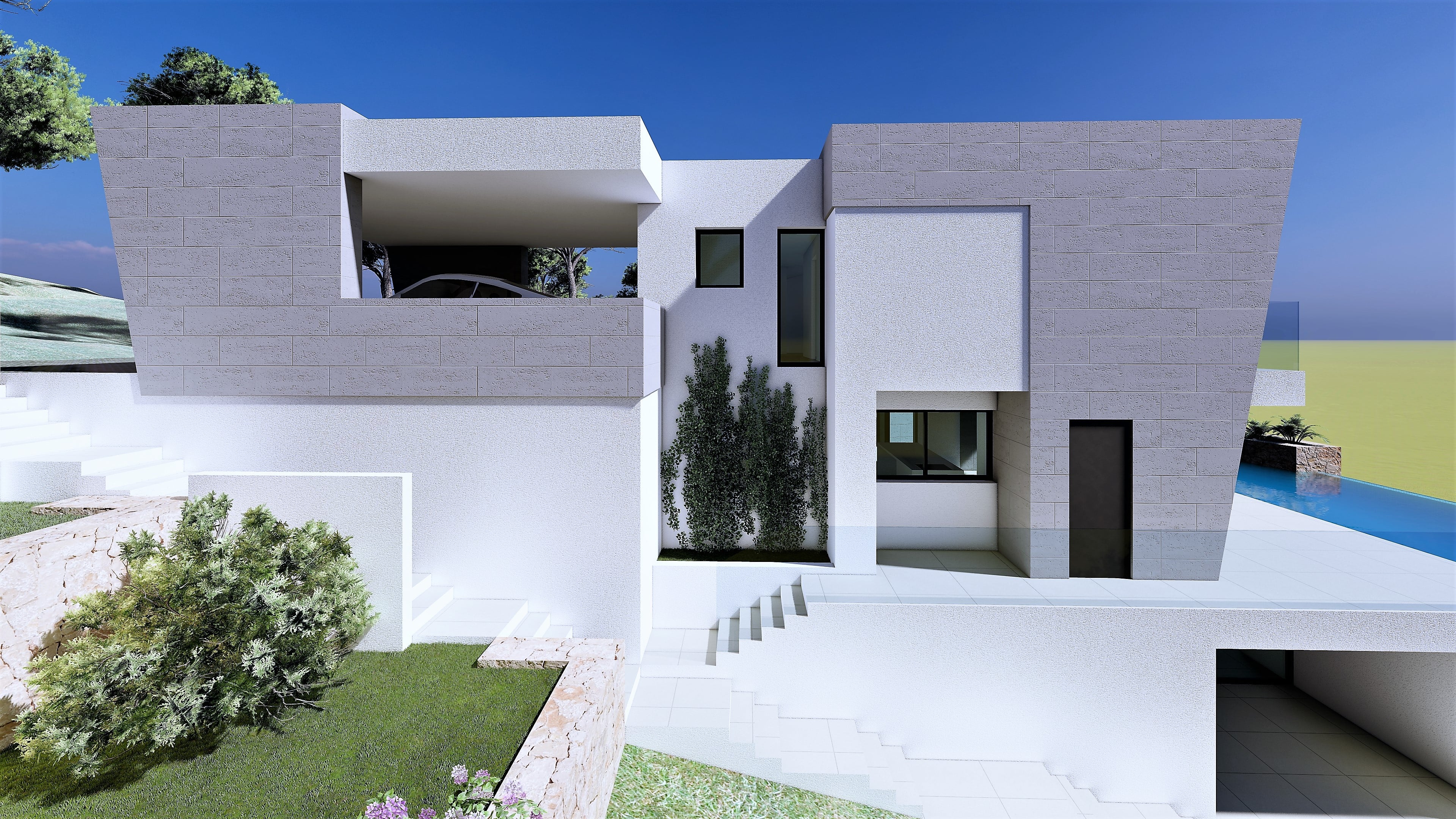 Terrace in villa for sale in Cumbre del Sol