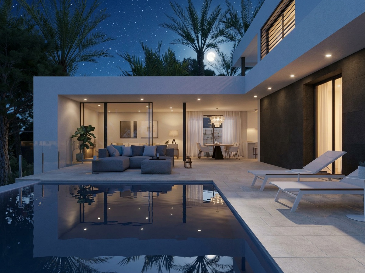 Exterior view in villa for sale in Cumbre del Sol