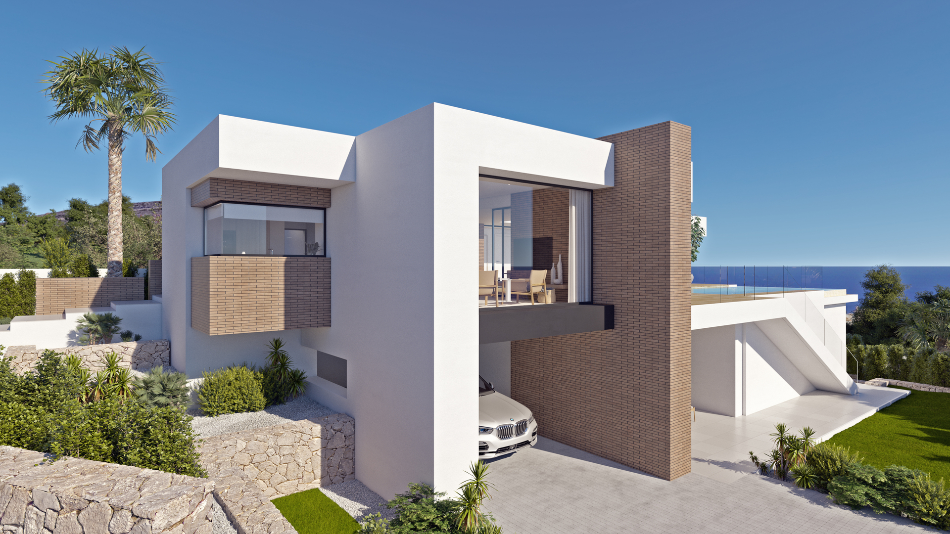 Master bedroom in villa for sale in Cumbre del Sol