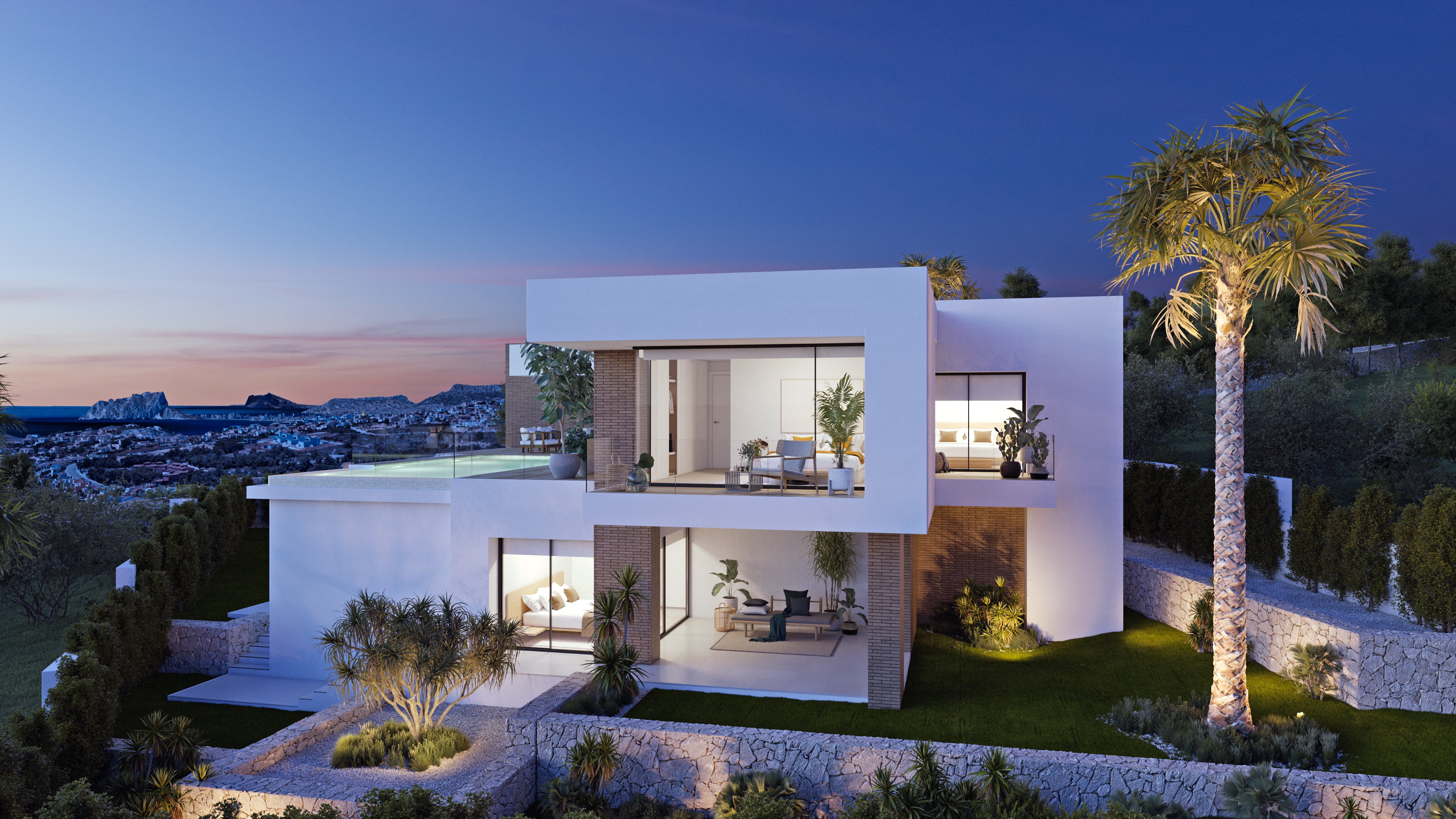 Pool area in villa for sale in Cumbre del Sol