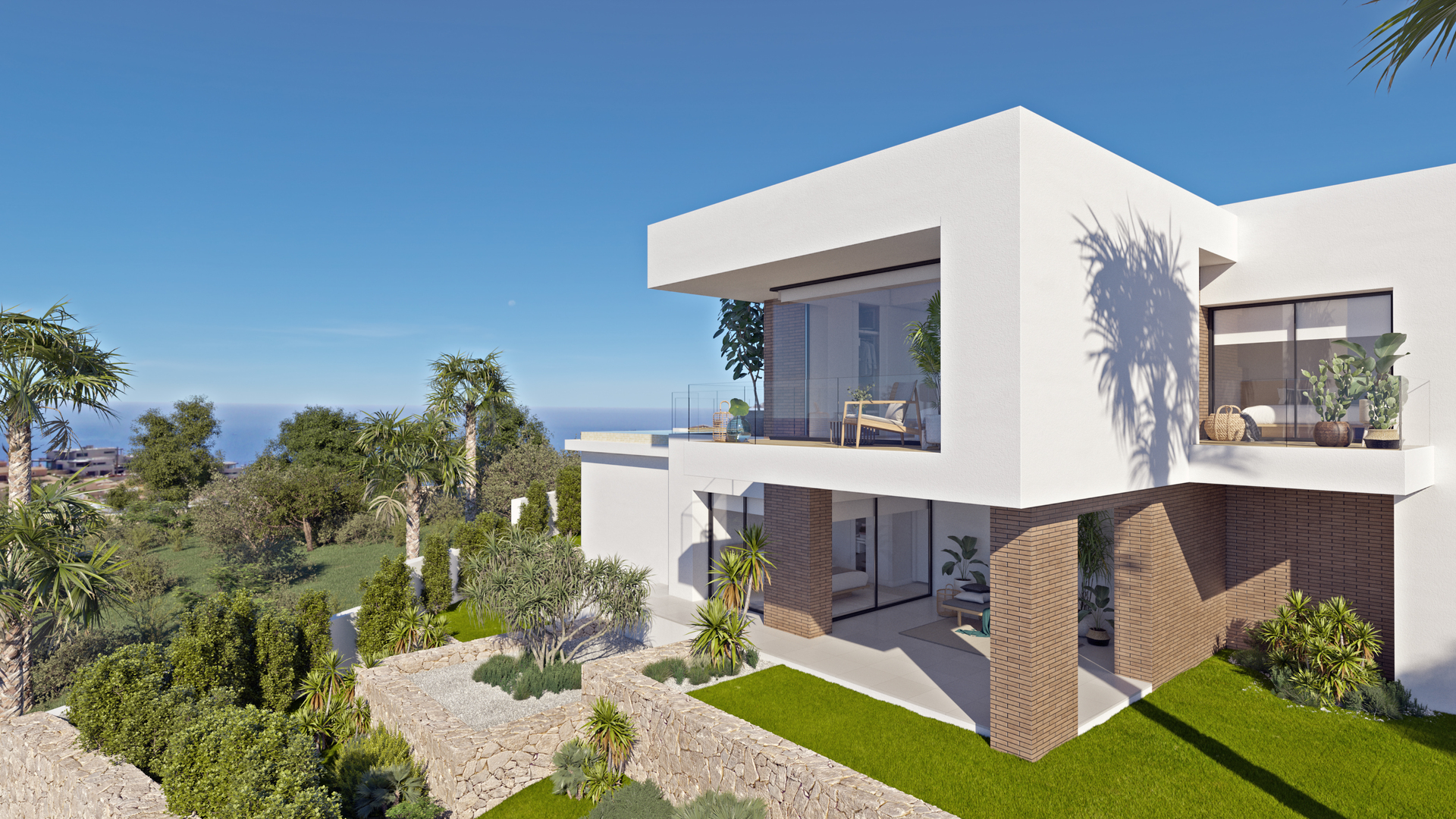 Pool area in villa for sale in Cumbre del Sol