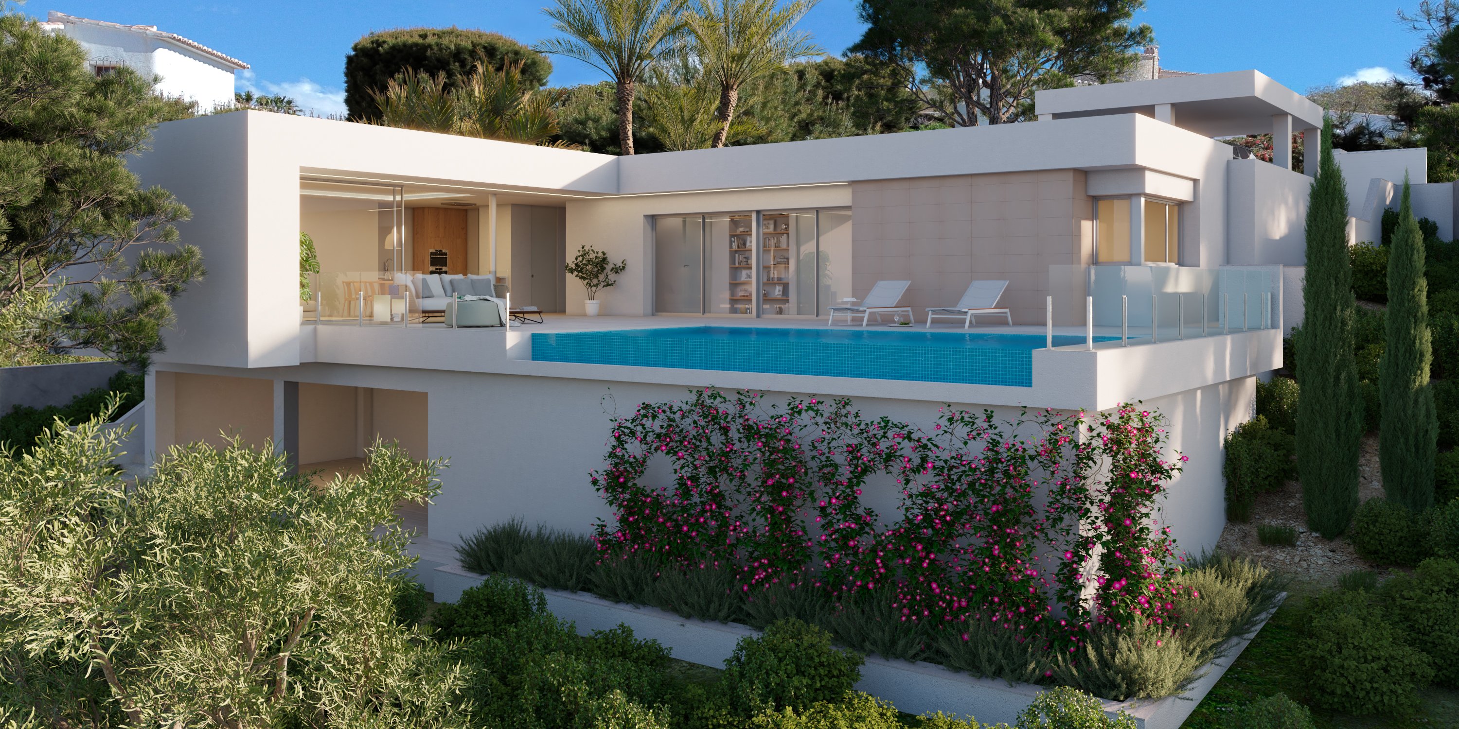Exterior view in villa for sale in Cumbre del Sol