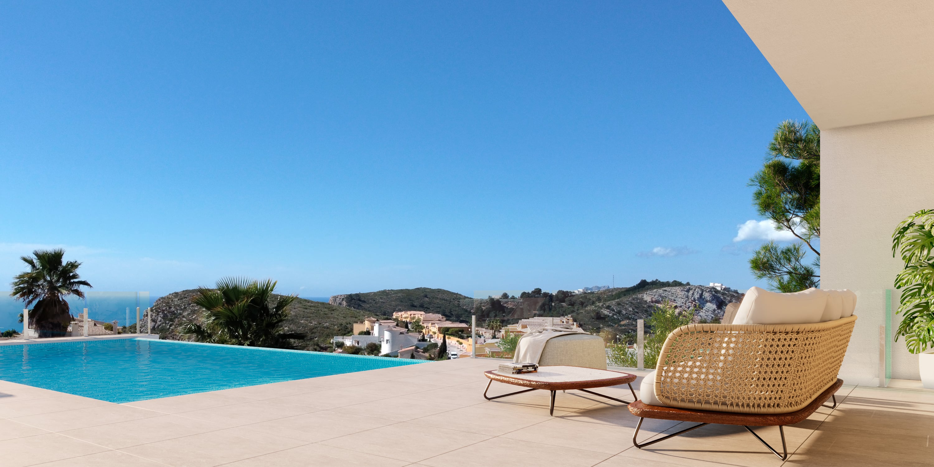 Terrace in villa for sale in Cumbre del Sol