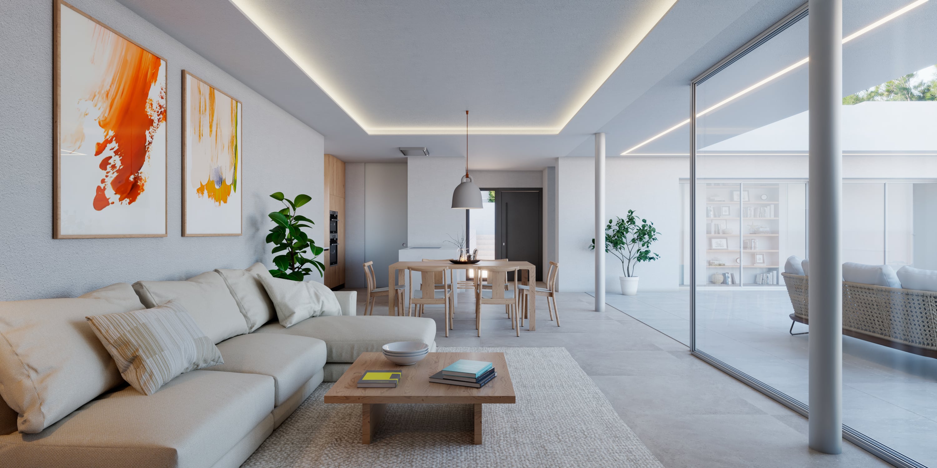 Living room in villa for sale in Cumbre del Sol