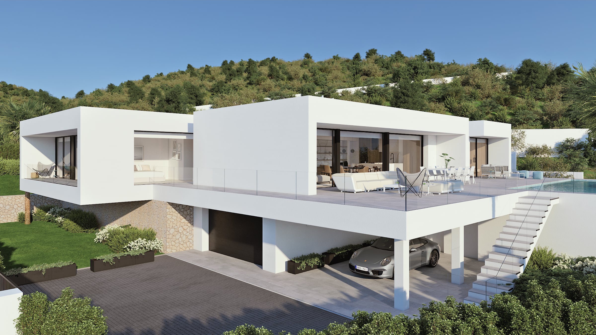 Terrace in villa for sale in Cumbre del Sol