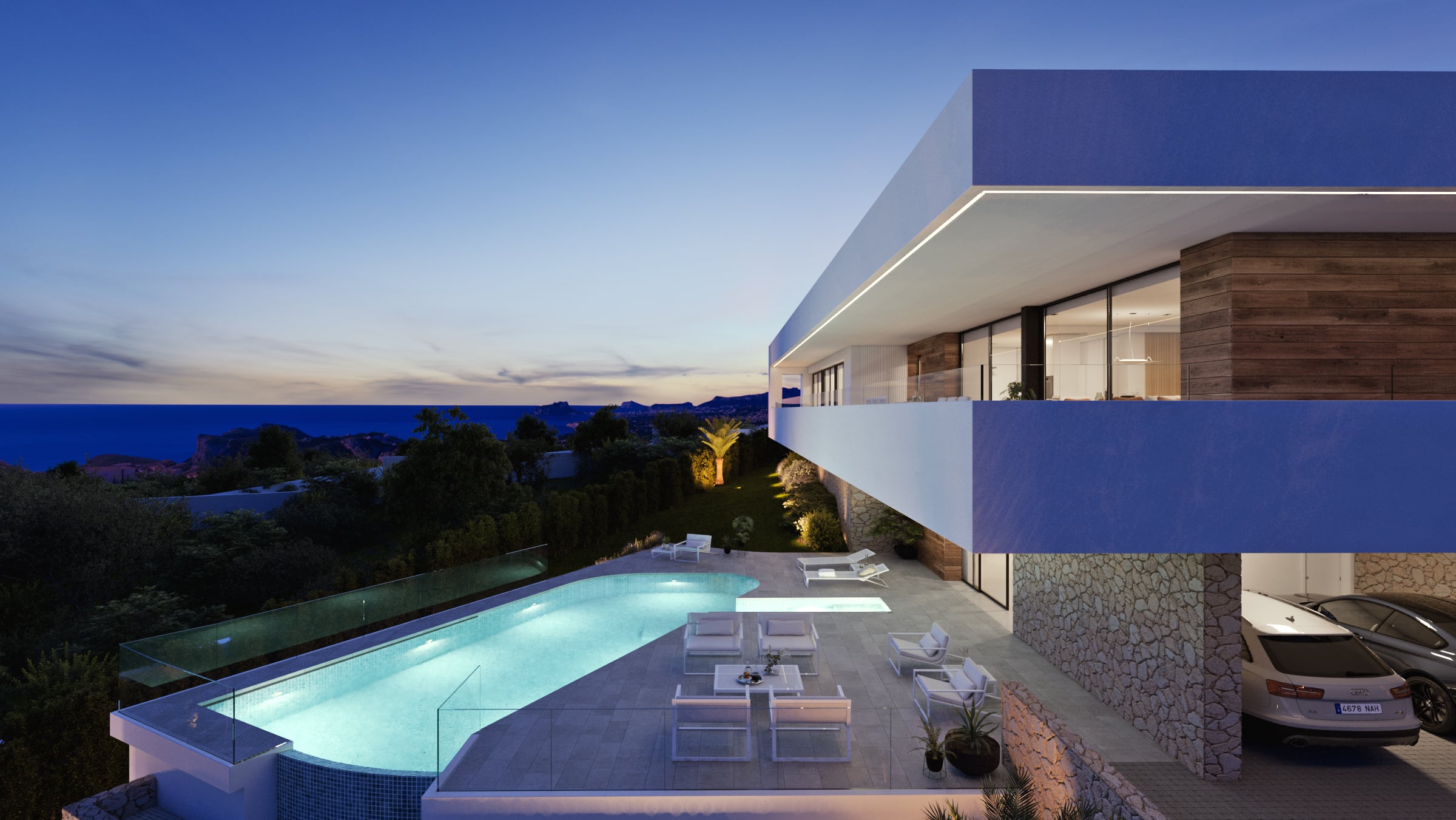 Terrace in villa for sale in Cumbre del Sol