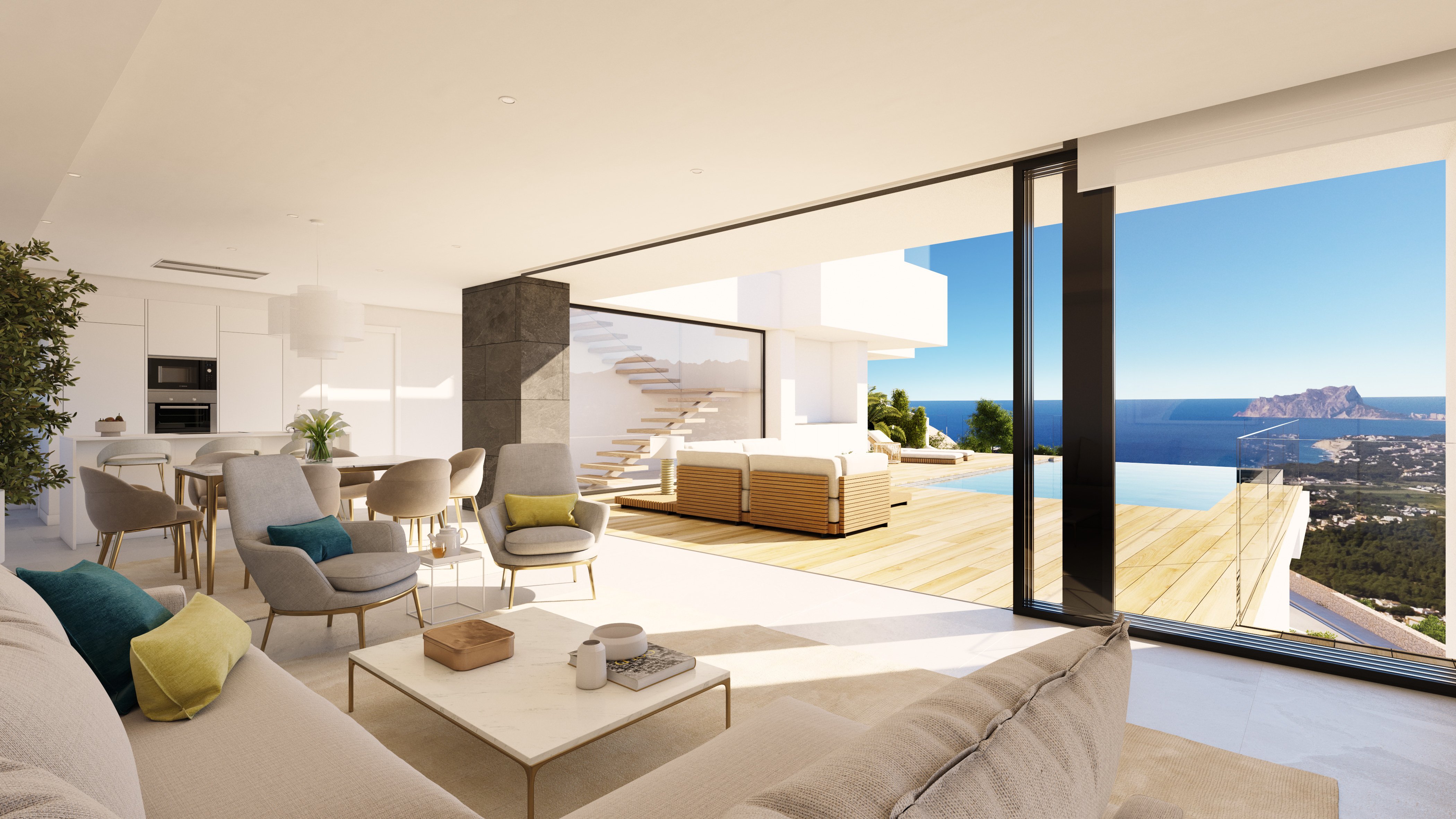 Terrace in villa for sale in Cumbre del Sol