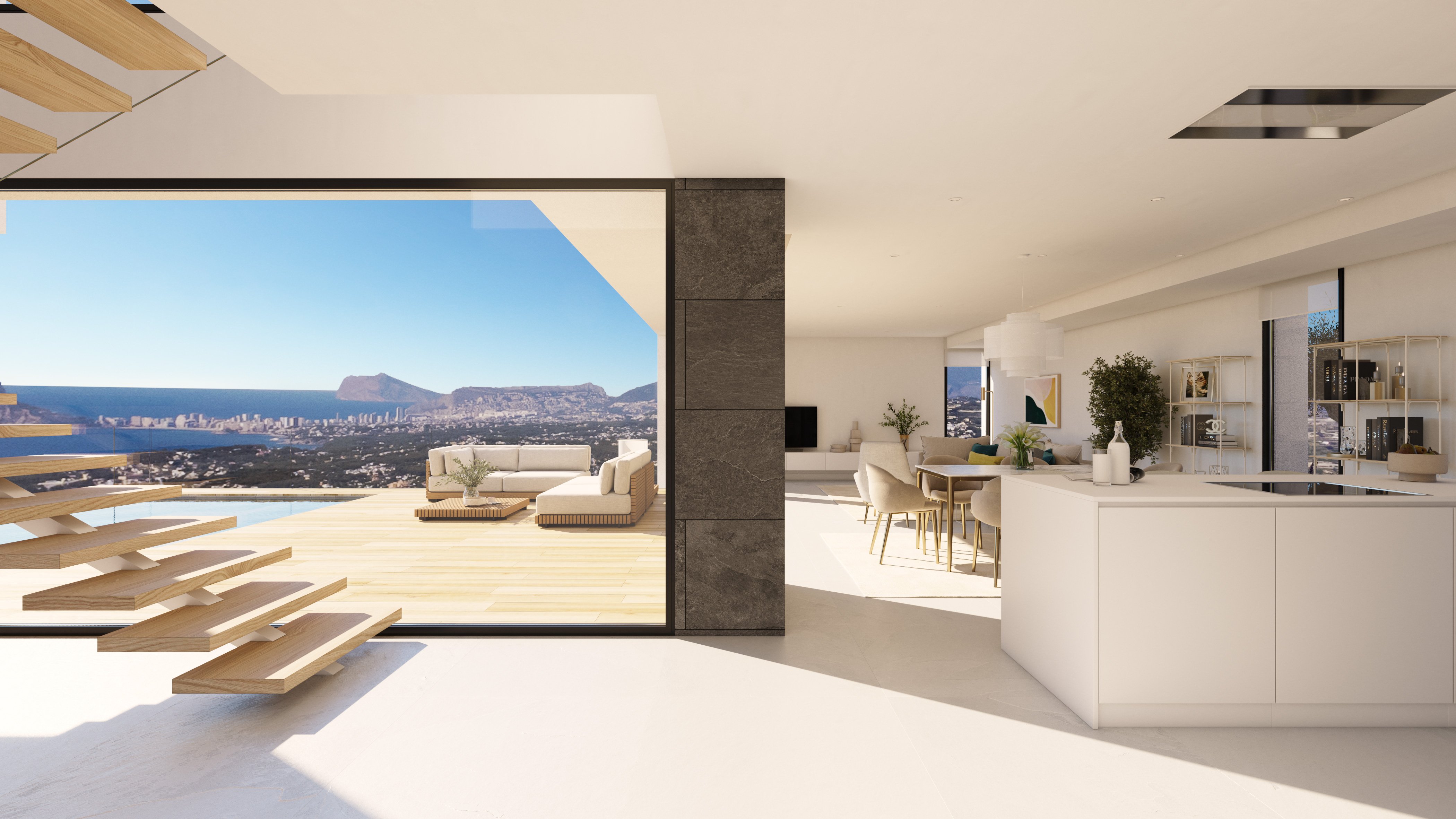 Pool area in villa for sale in Cumbre del Sol