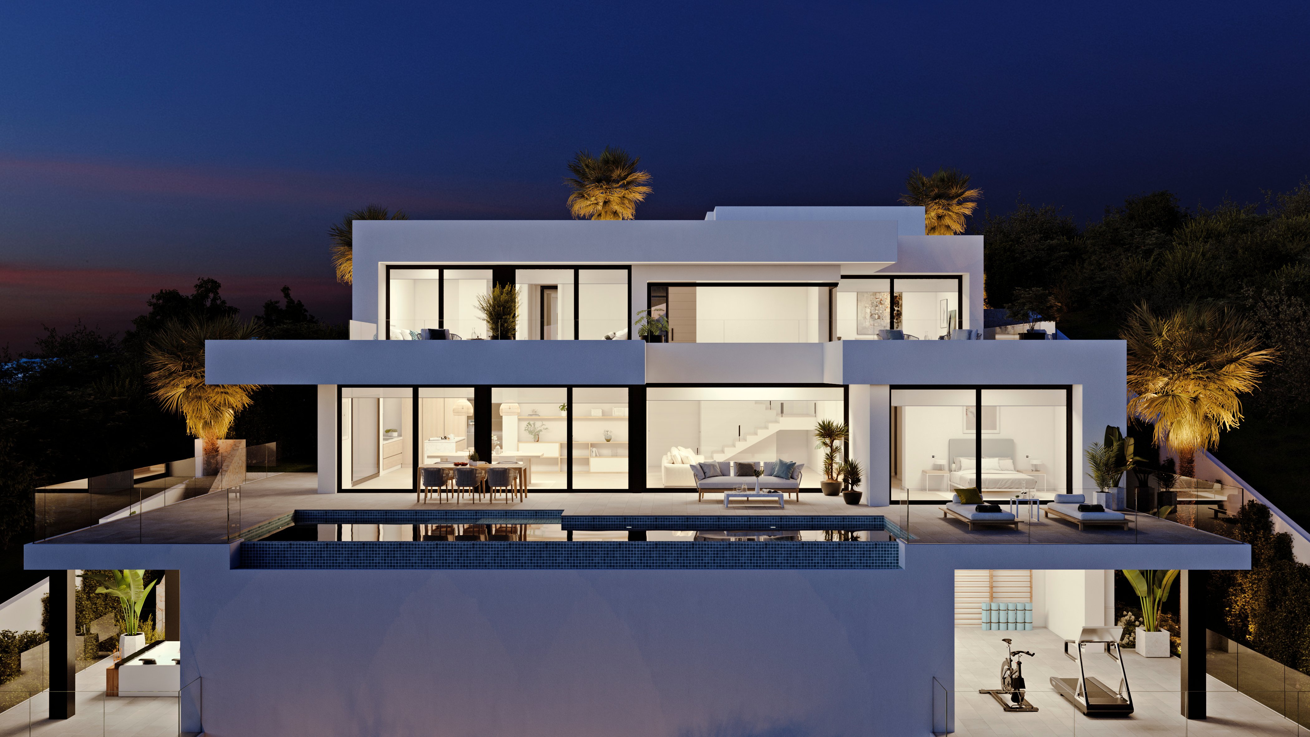 Located in the exclusive area of Cumbre del Sol, this villa offers a privileged setting with sea vie