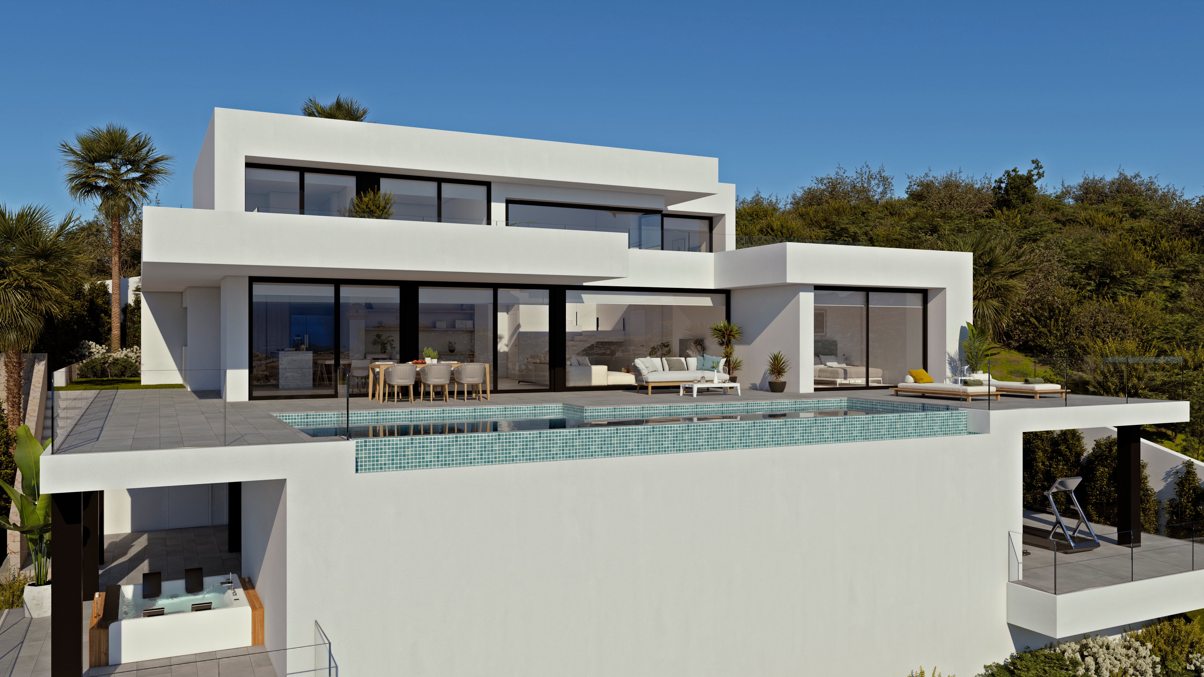 Terrace in villa for sale in Cumbre del Sol