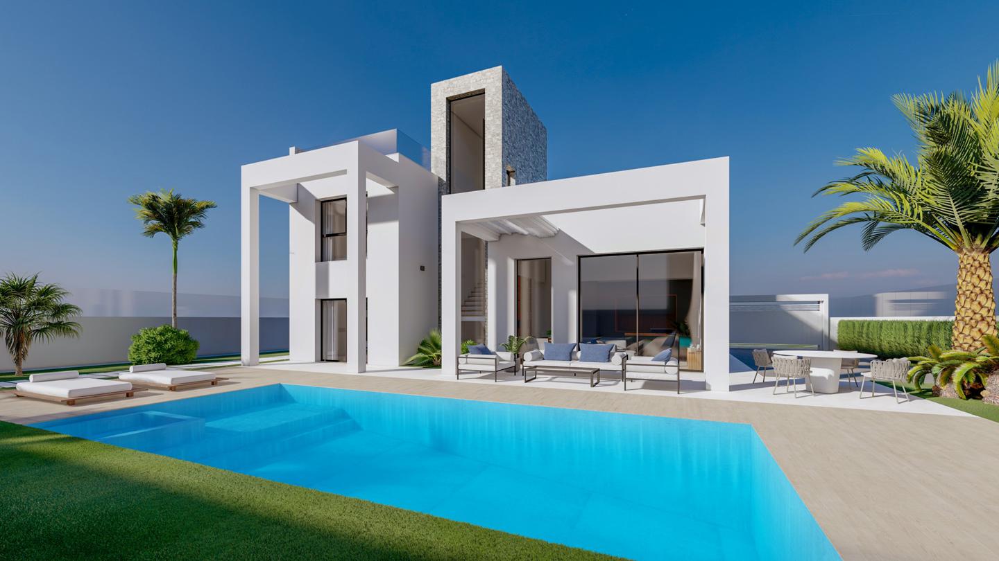 Living room in villa for sale in Finestrat