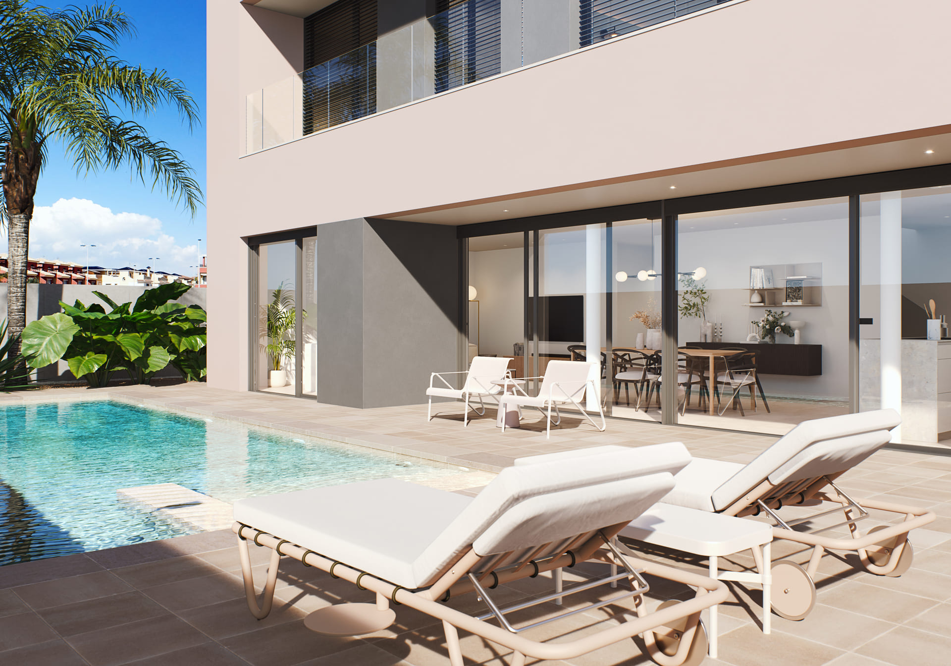 Master bedroom in villa for sale in Orihuela Costa
