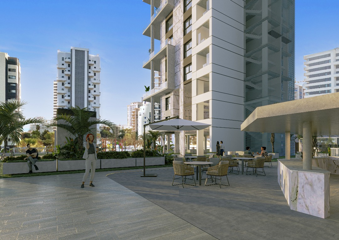 Living room in penthouse for sale in Calpe