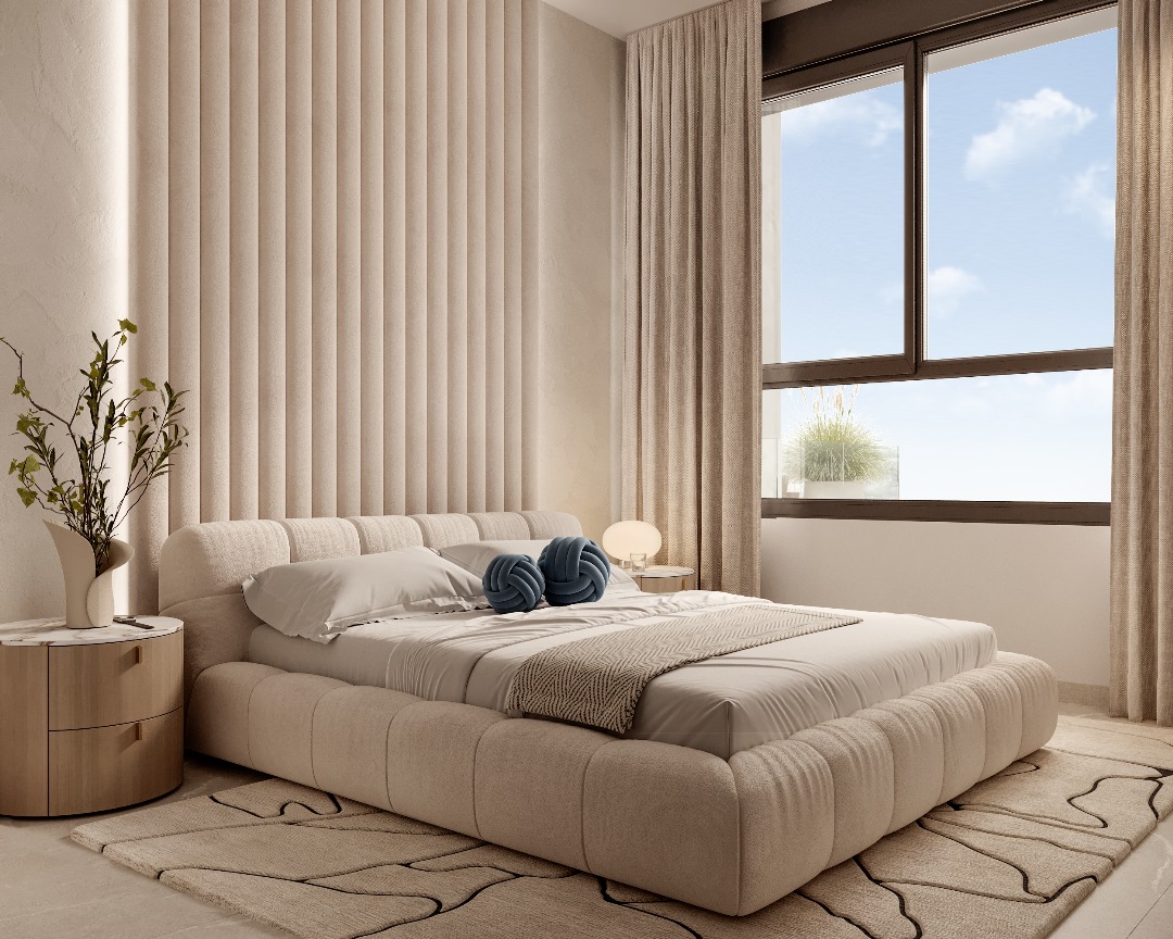 Living room in penthouse for sale in Calpe