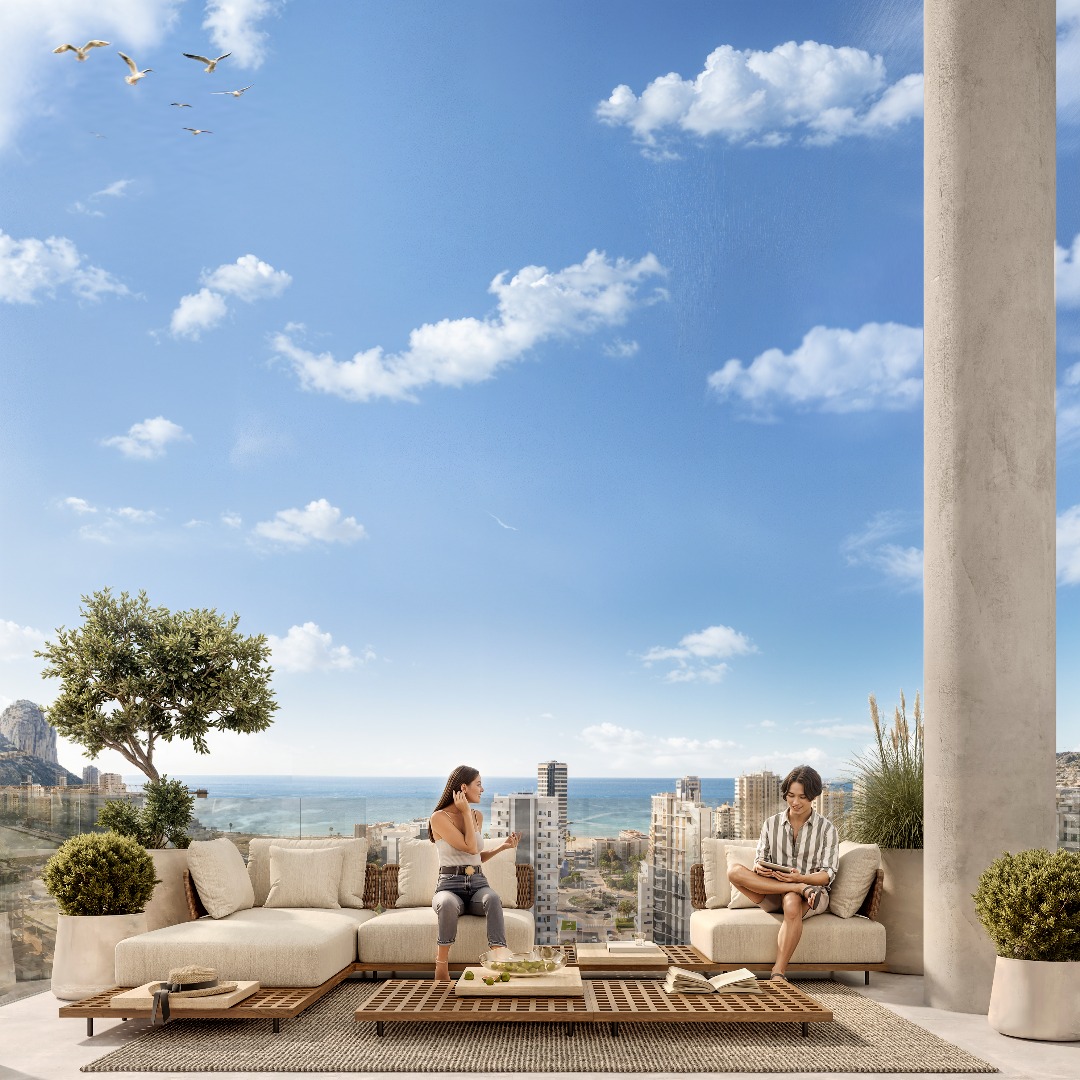 Terrace in penthouse for sale in Calpe