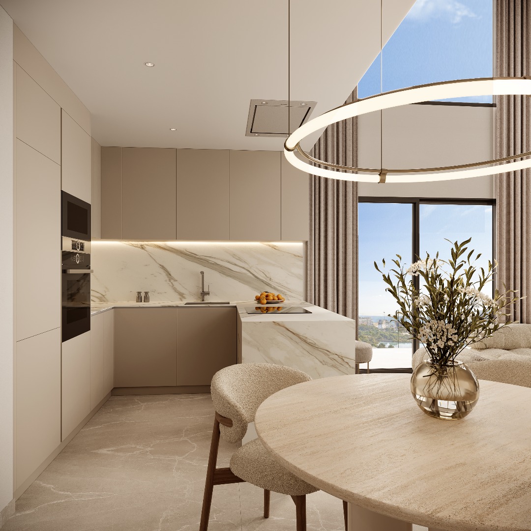 Pool area in penthouse for sale in Calpe