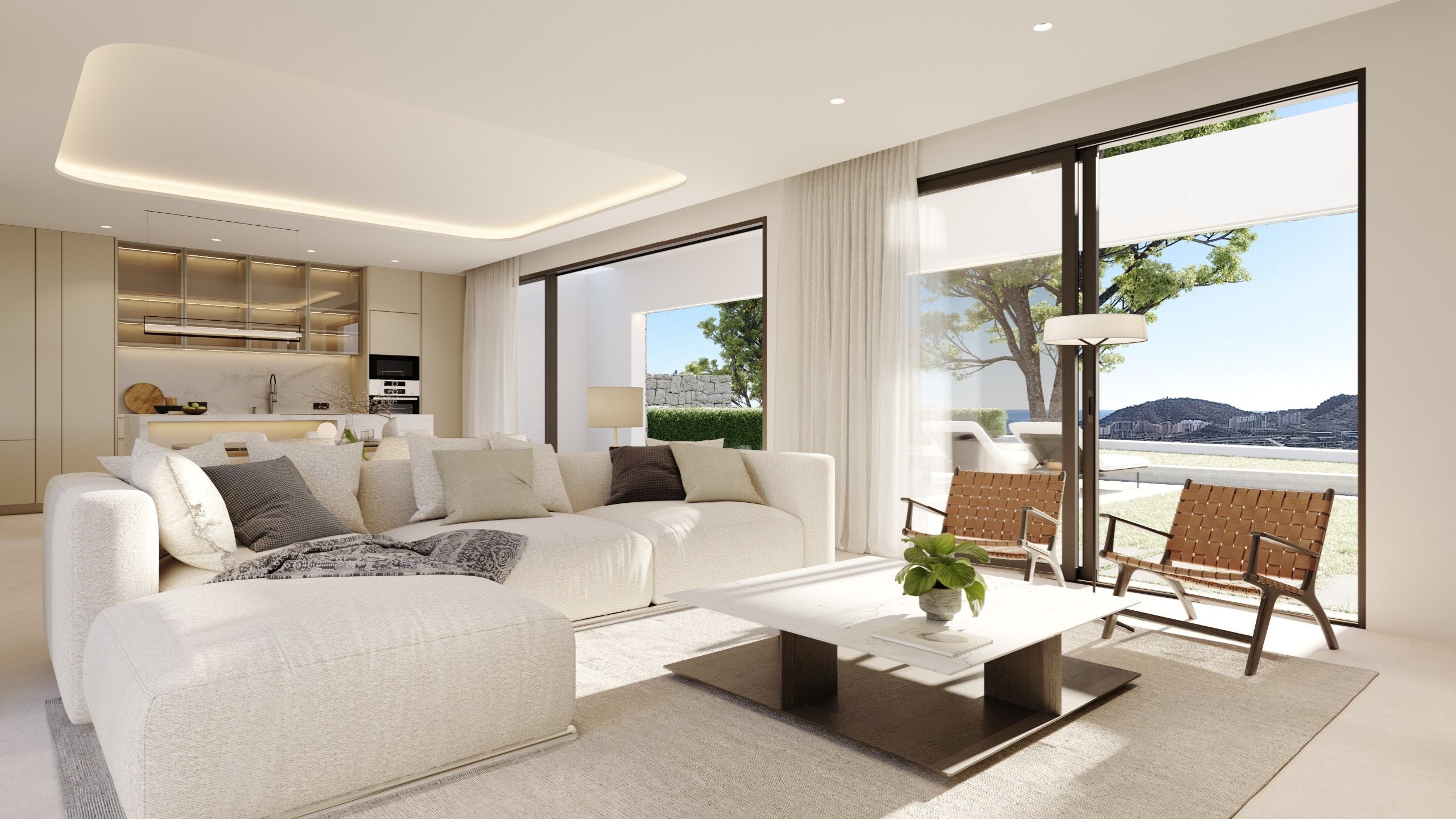 Living room in villa for sale in Finestrat