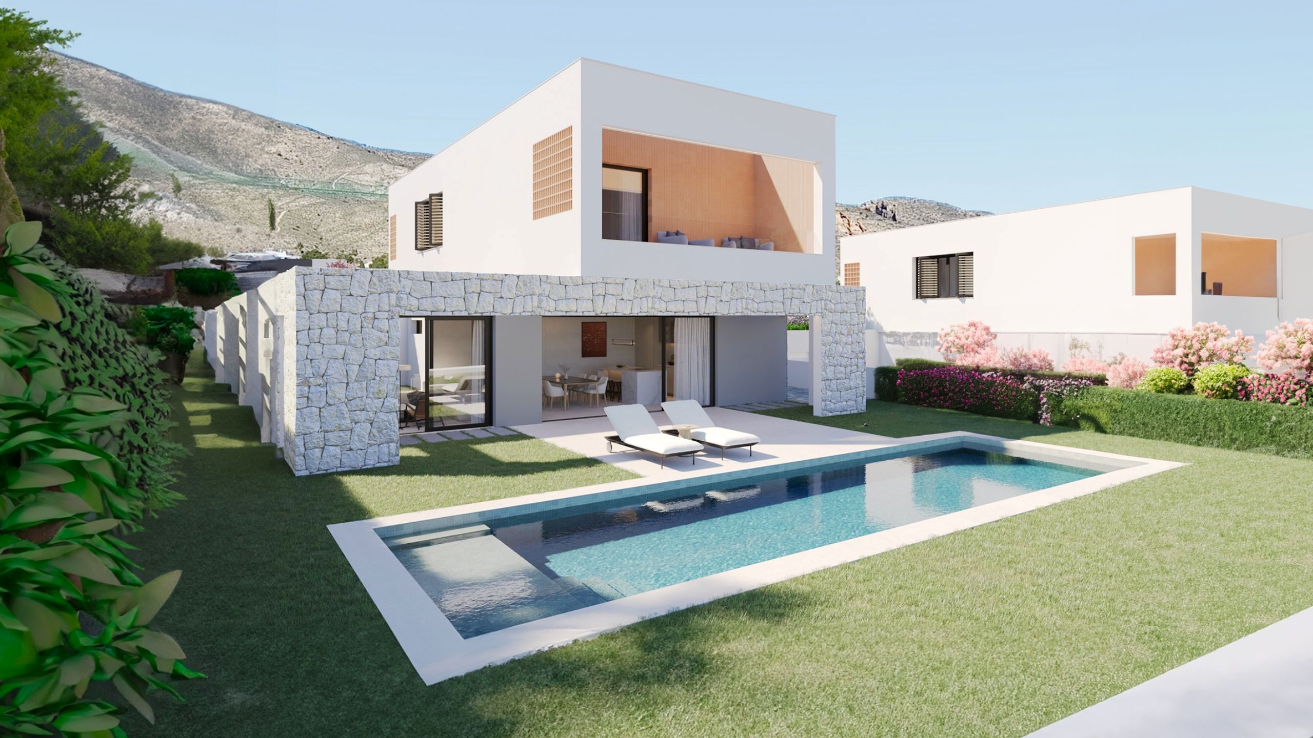 Terrace in villa for sale in Finestrat