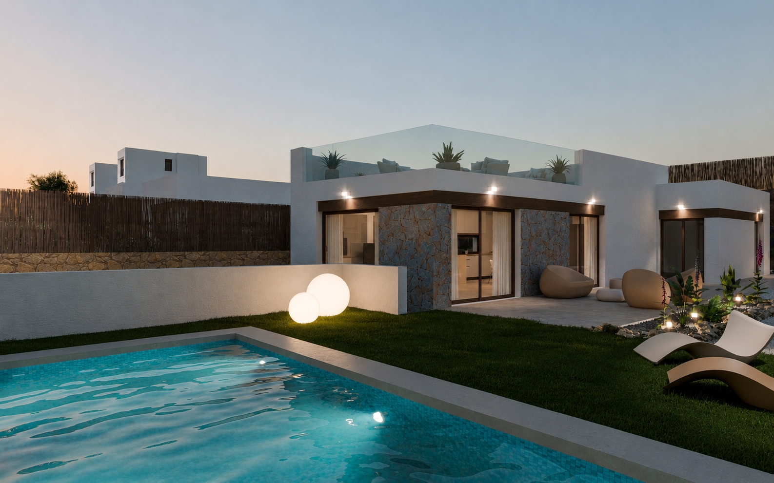 Master bedroom in villa for sale in Finestrat