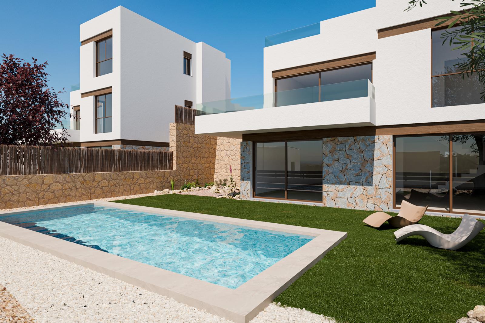 Pool area in villa for sale in Finestrat