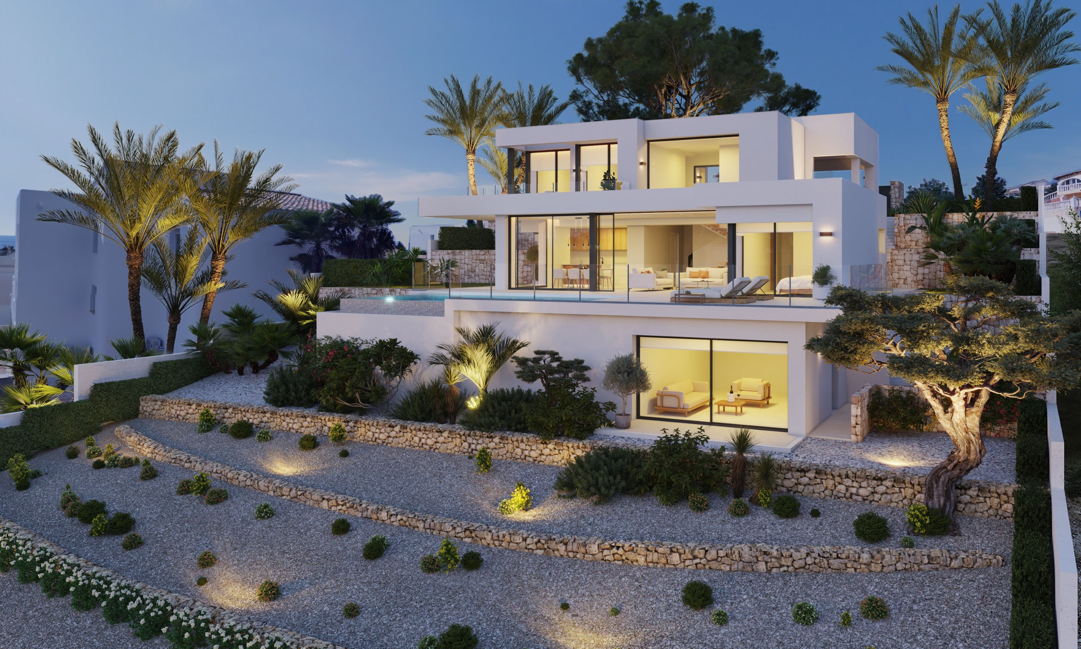 Terrace in villa for sale in Cumbre del Sol