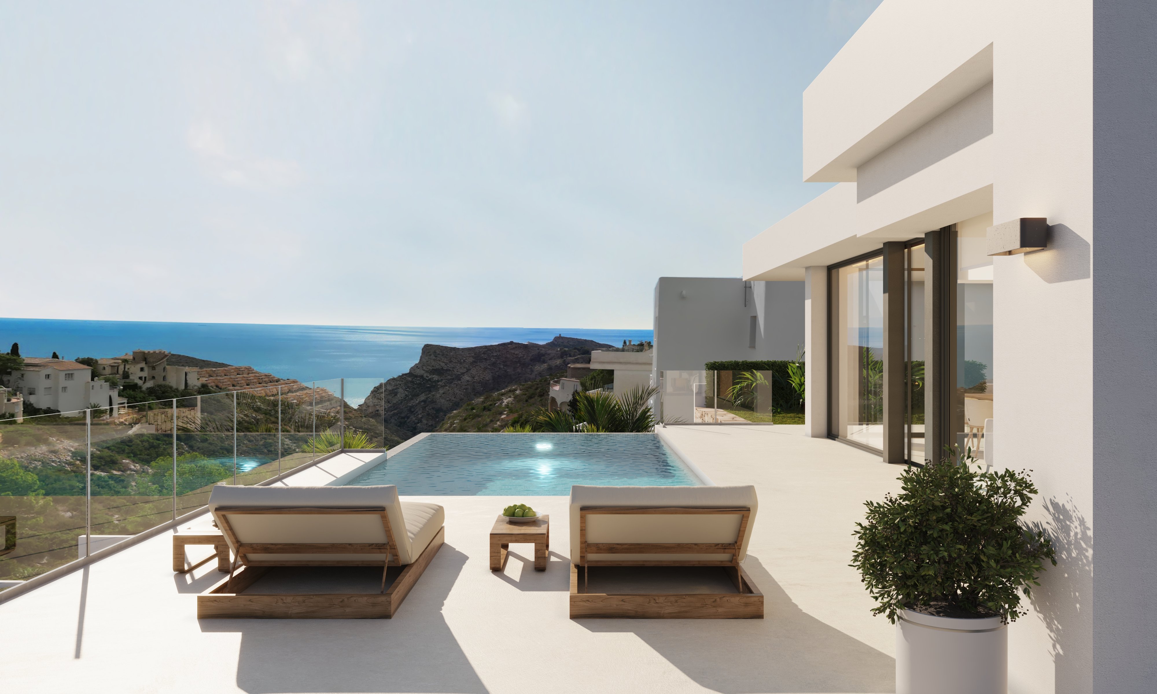 Terrace in villa for sale in Cumbre del Sol