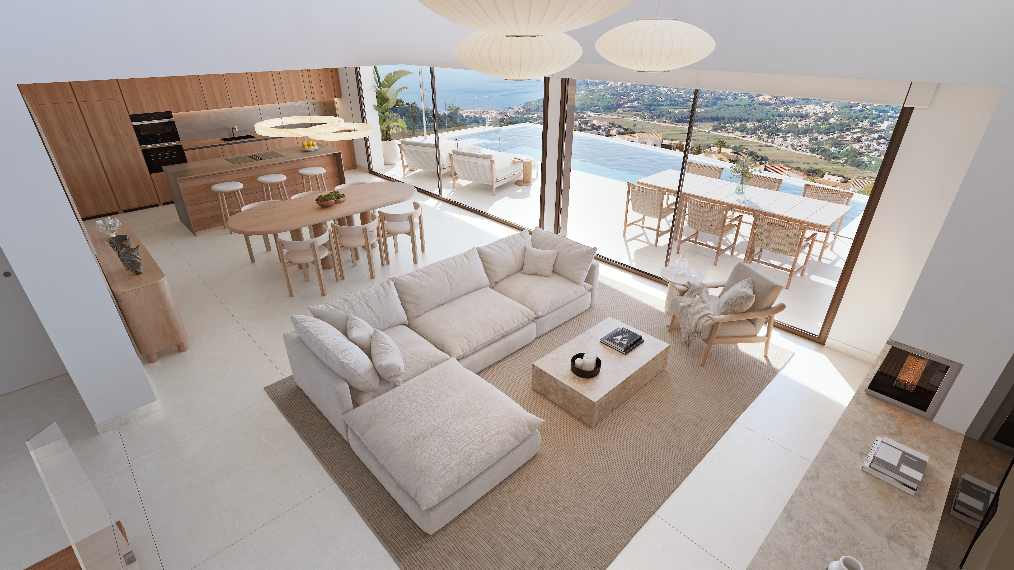 Living room in villa for sale in Cumbre del Sol