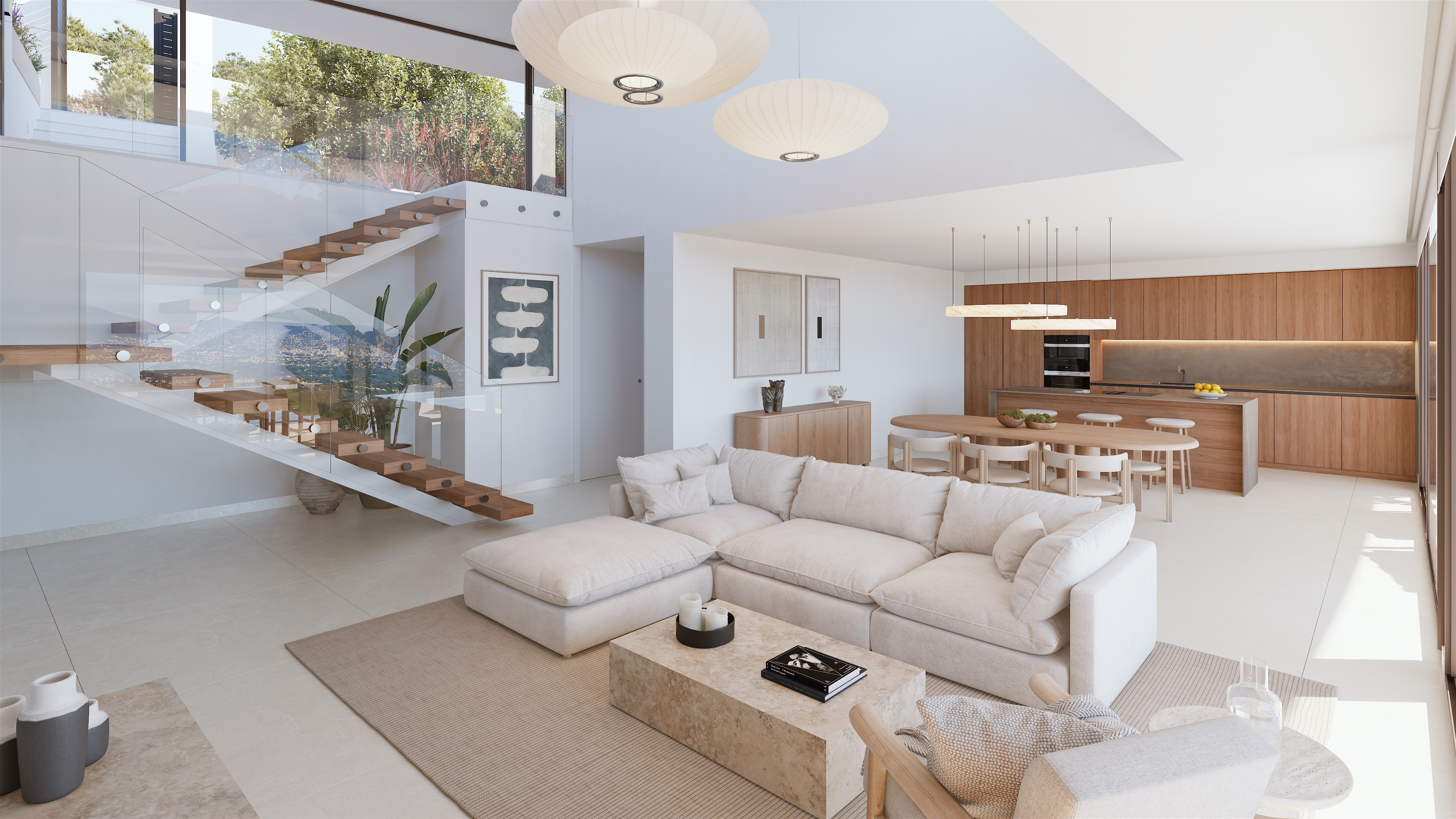 Terrace in villa for sale in Cumbre del Sol