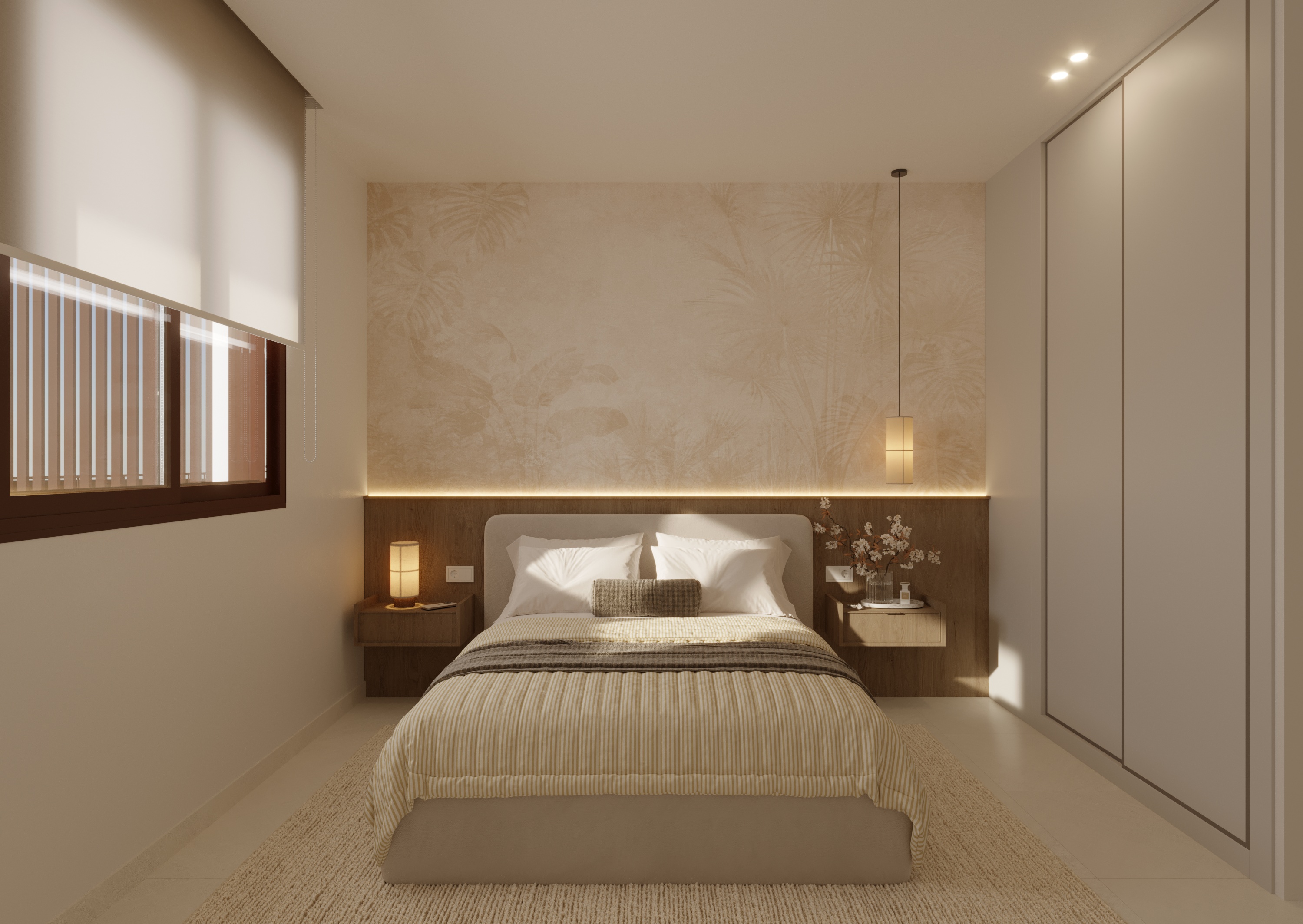 Master bedroom in apartment for sale in Santa Pola