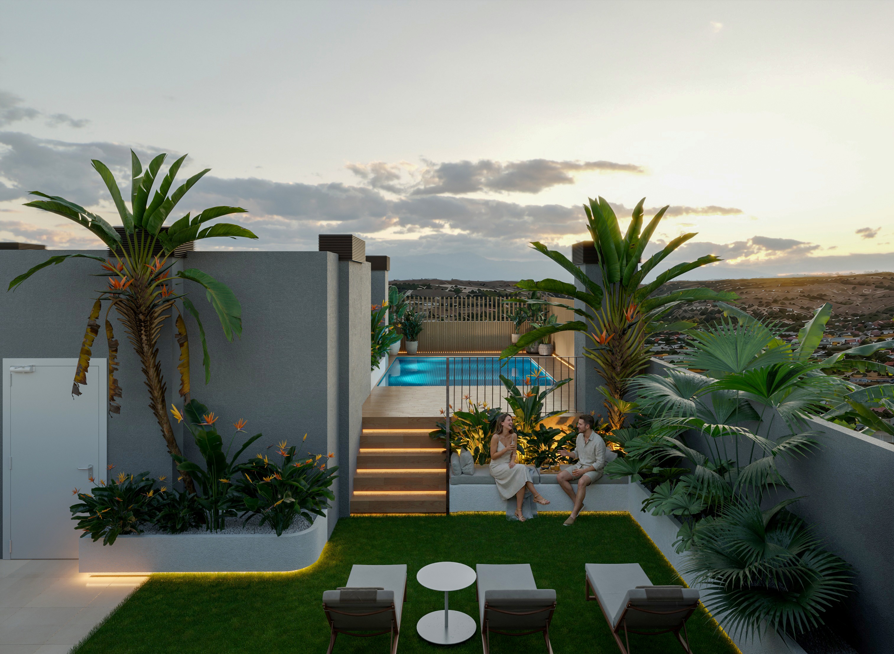 Garden in penthouse for sale in Santa Pola