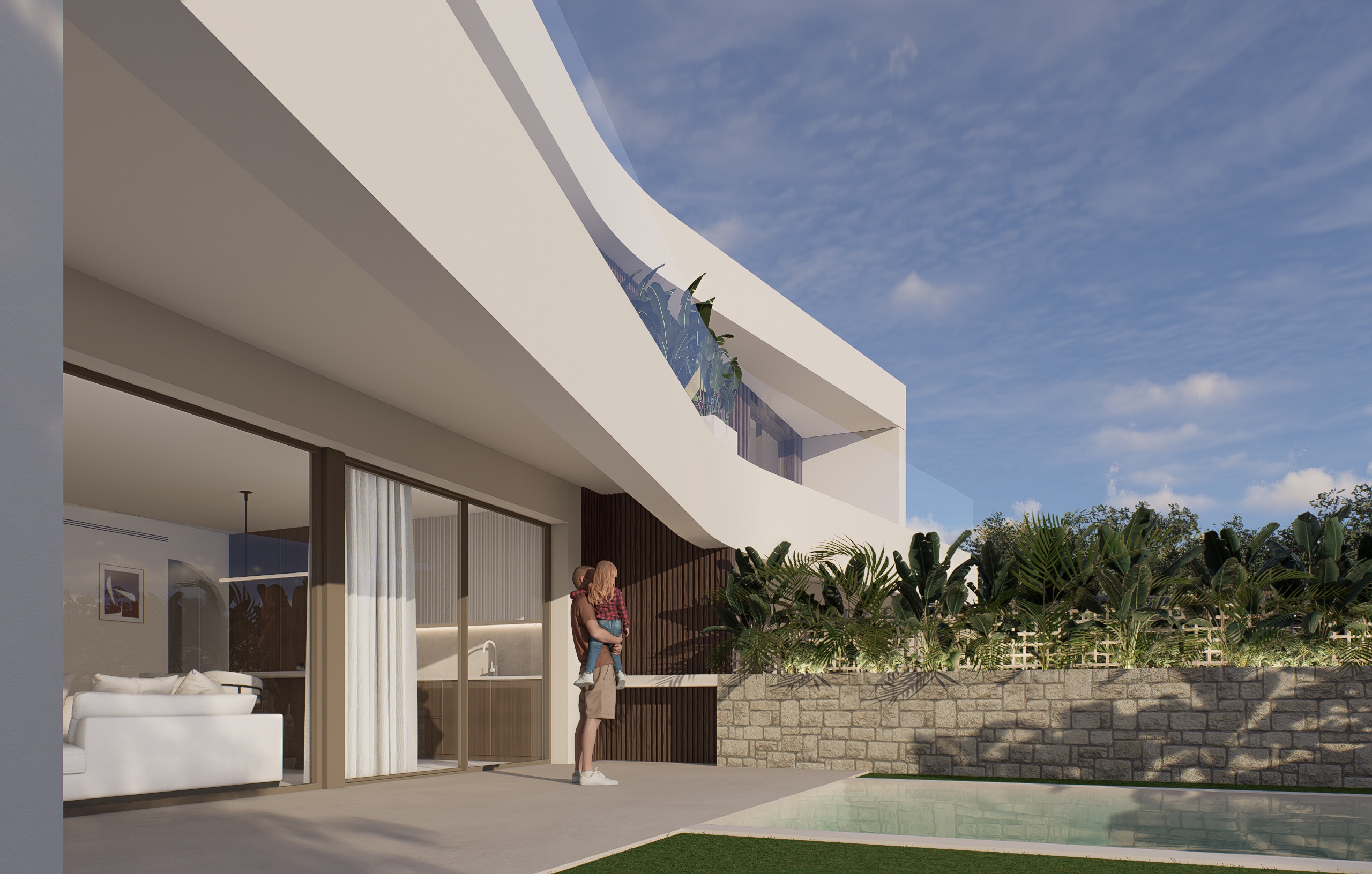Living room in villa for sale in Gran Alacant