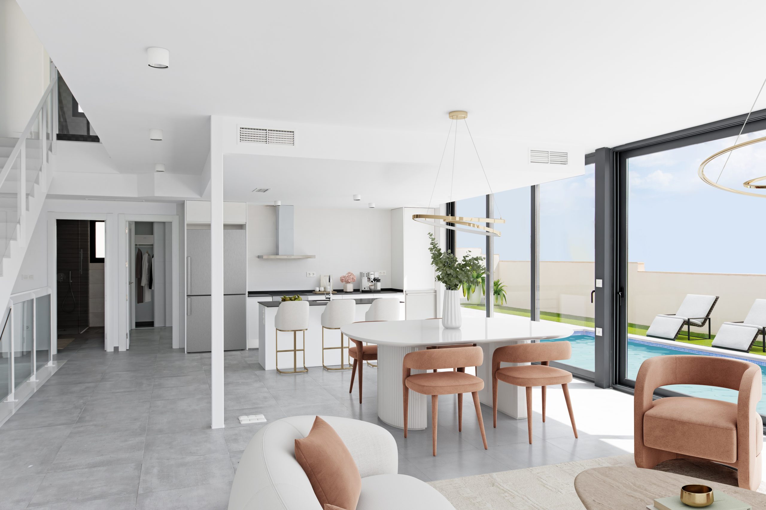 Dining area in villa for sale in Gran Alacant