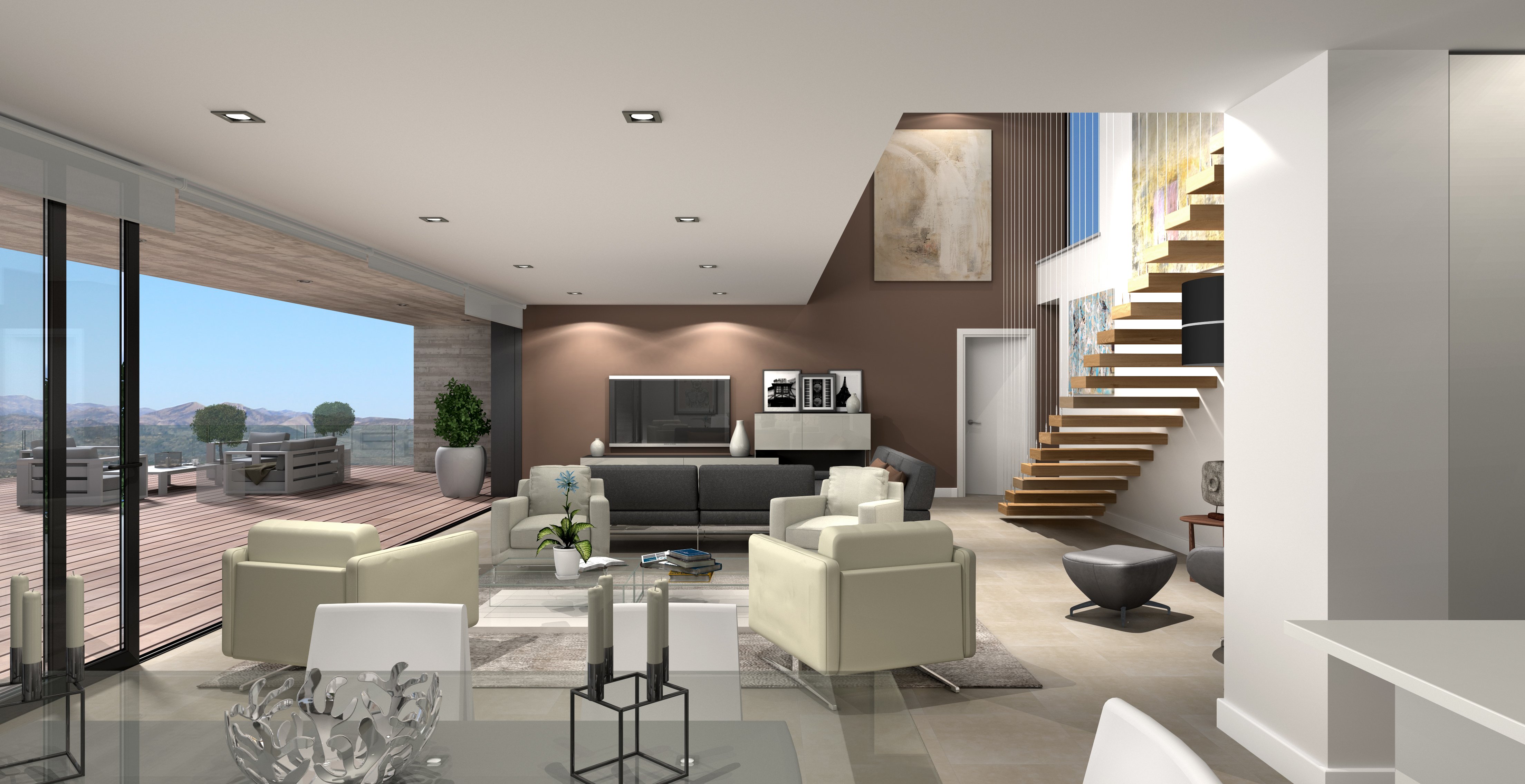 Living room in villa for sale in Cumbre del Sol