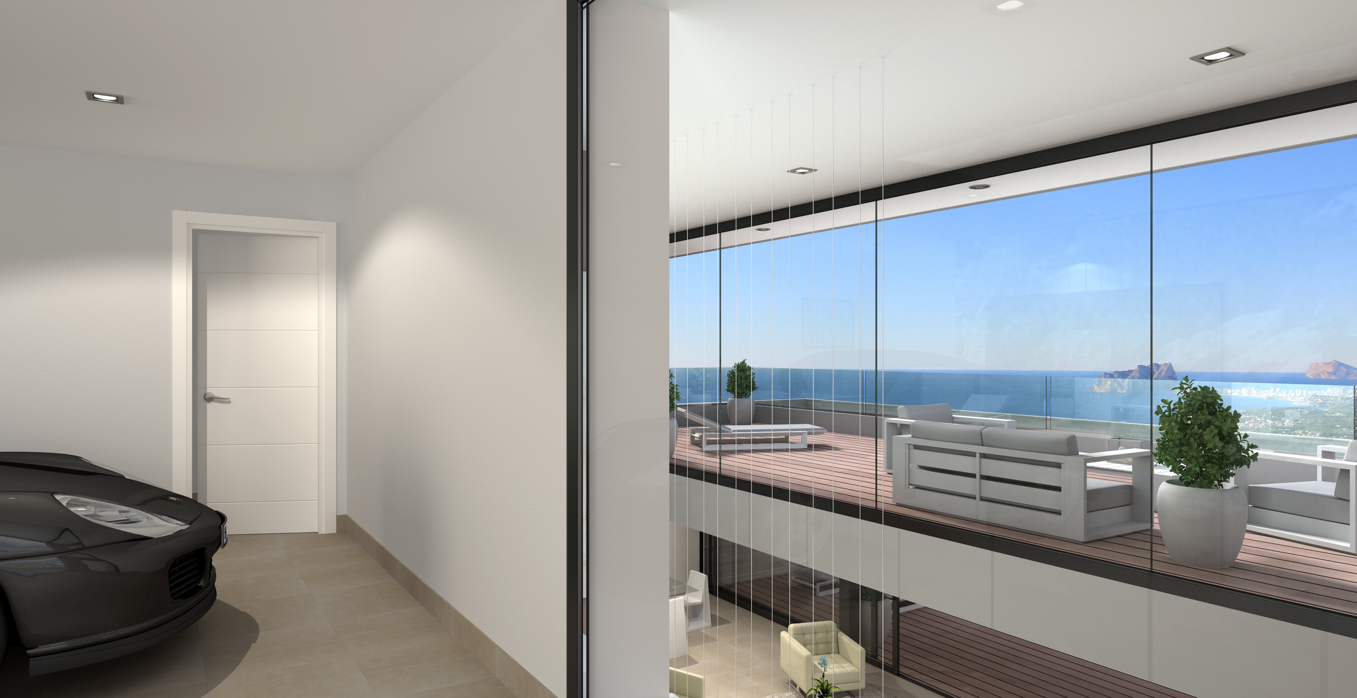 Master bedroom in villa for sale in Cumbre del Sol